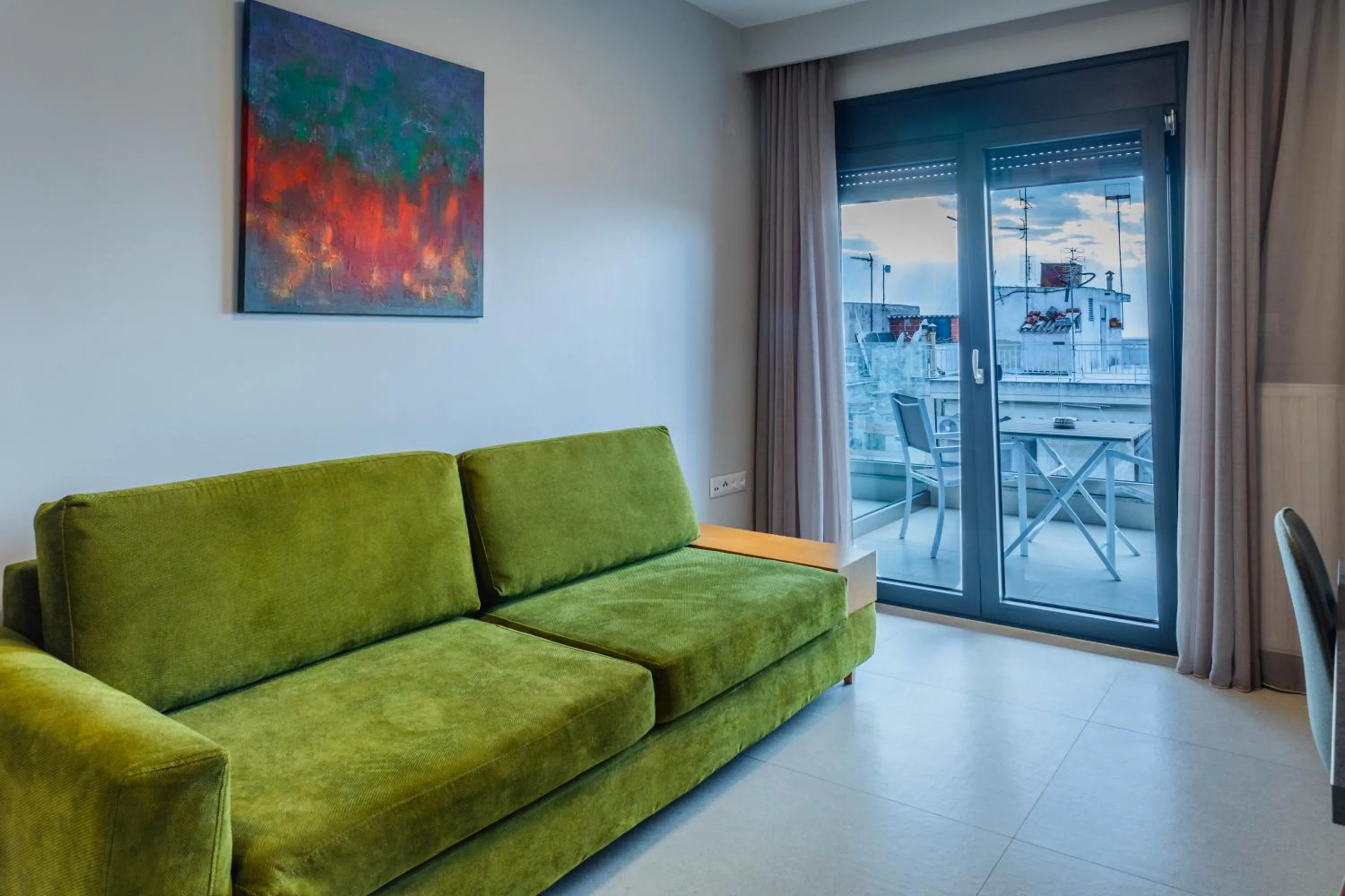 Living room in Toumba apartments