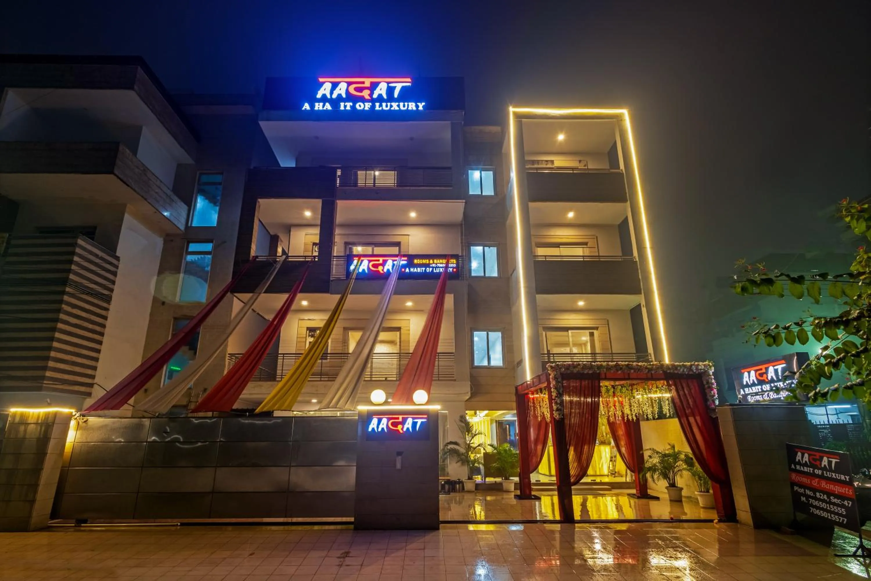 Facade/entrance in Aadat Hotel Subhash Chowk Gurgaon