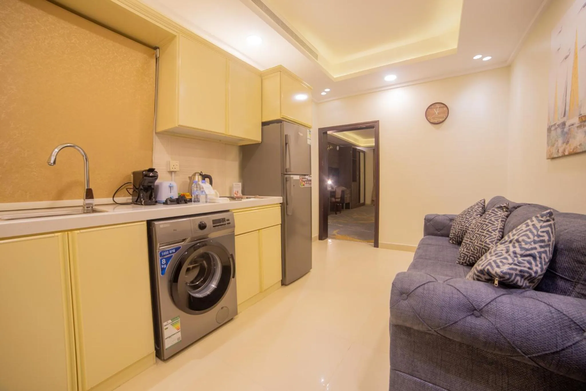 Kitchen or kitchenette in Guest House Hotel Apartments