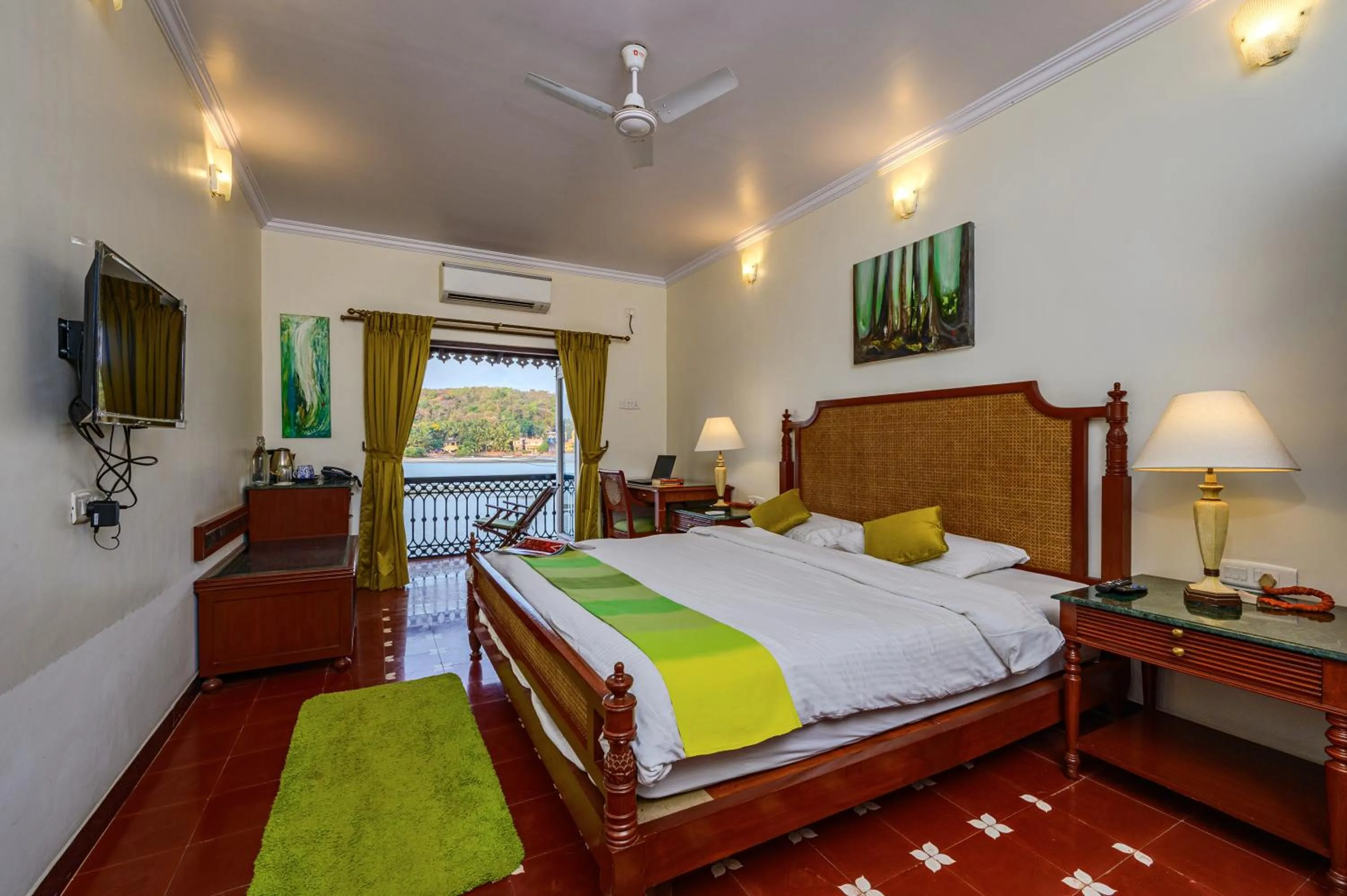 Bed in Neemrana's Three Waters