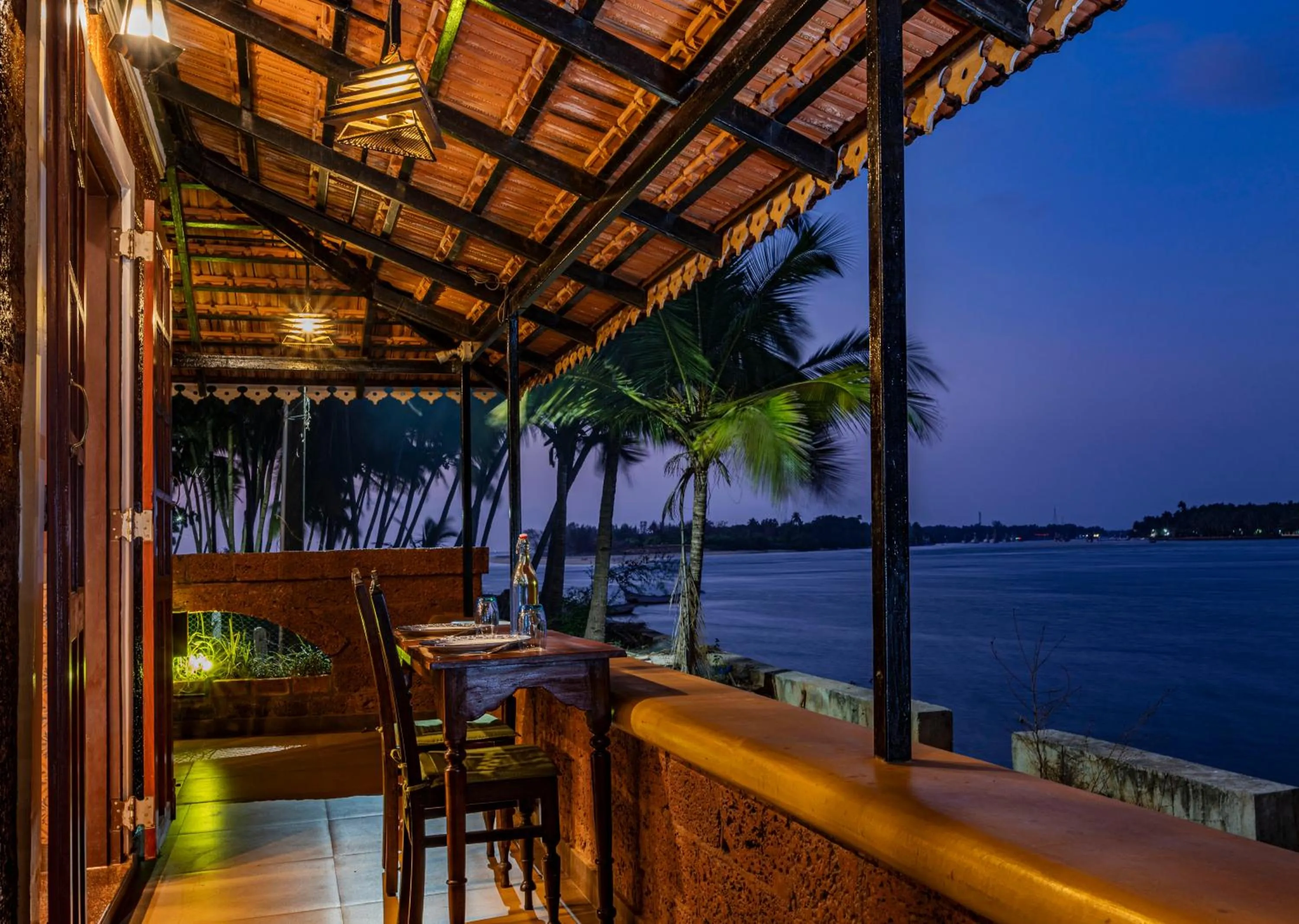 Patio in Neemrana's Three Waters