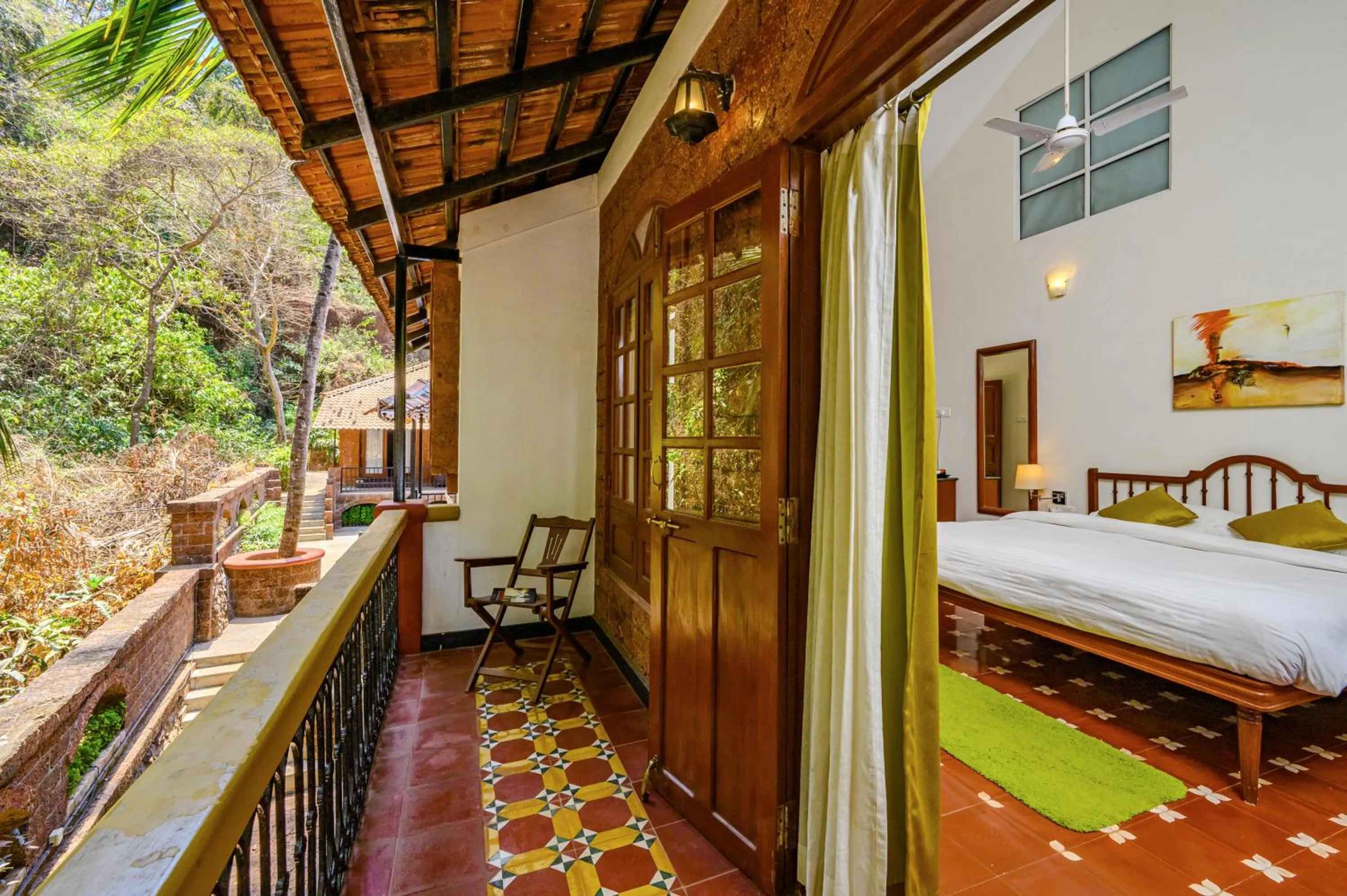 Bed in Neemrana's Three Waters