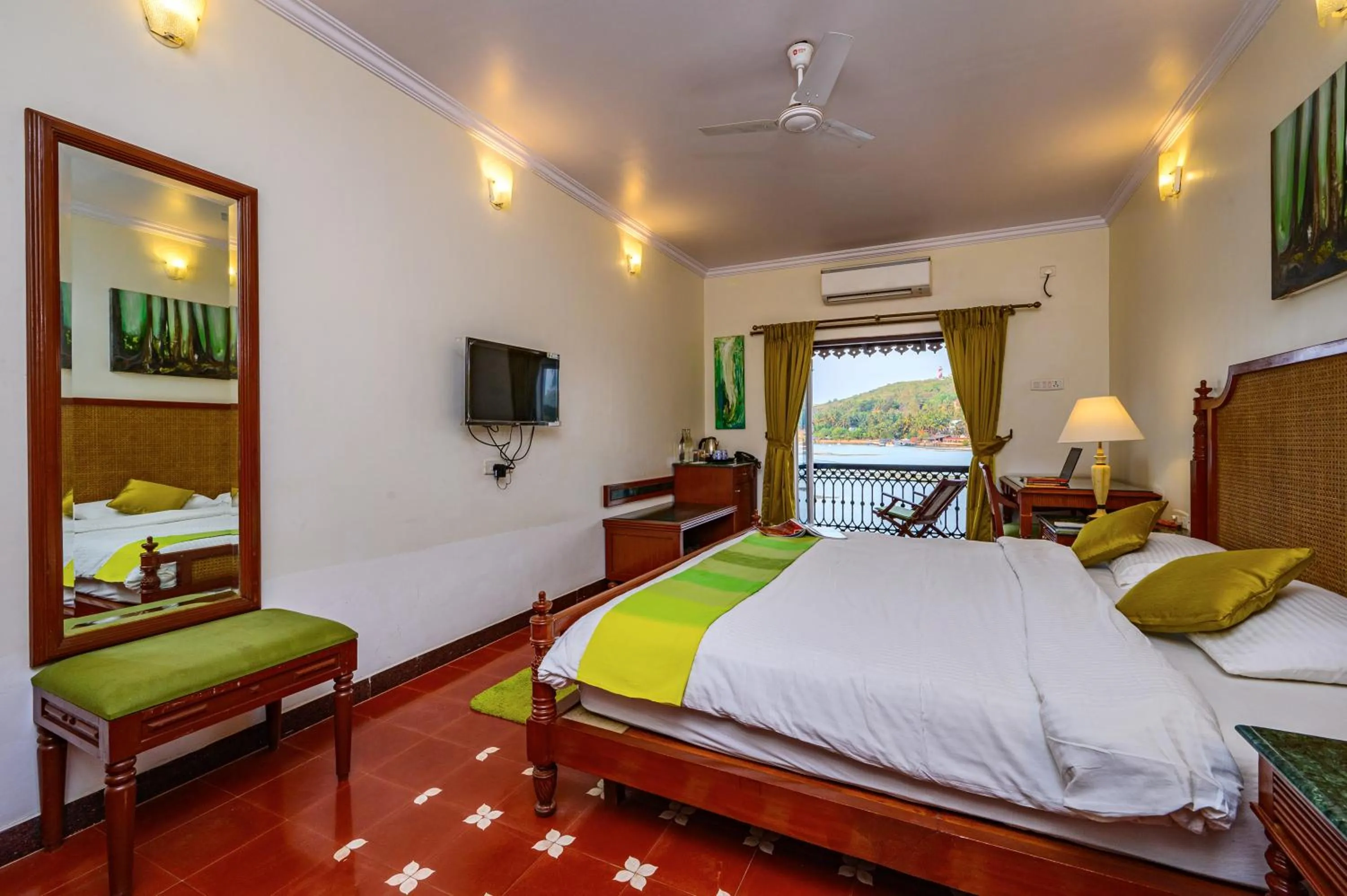 Bed in Neemrana's Three Waters