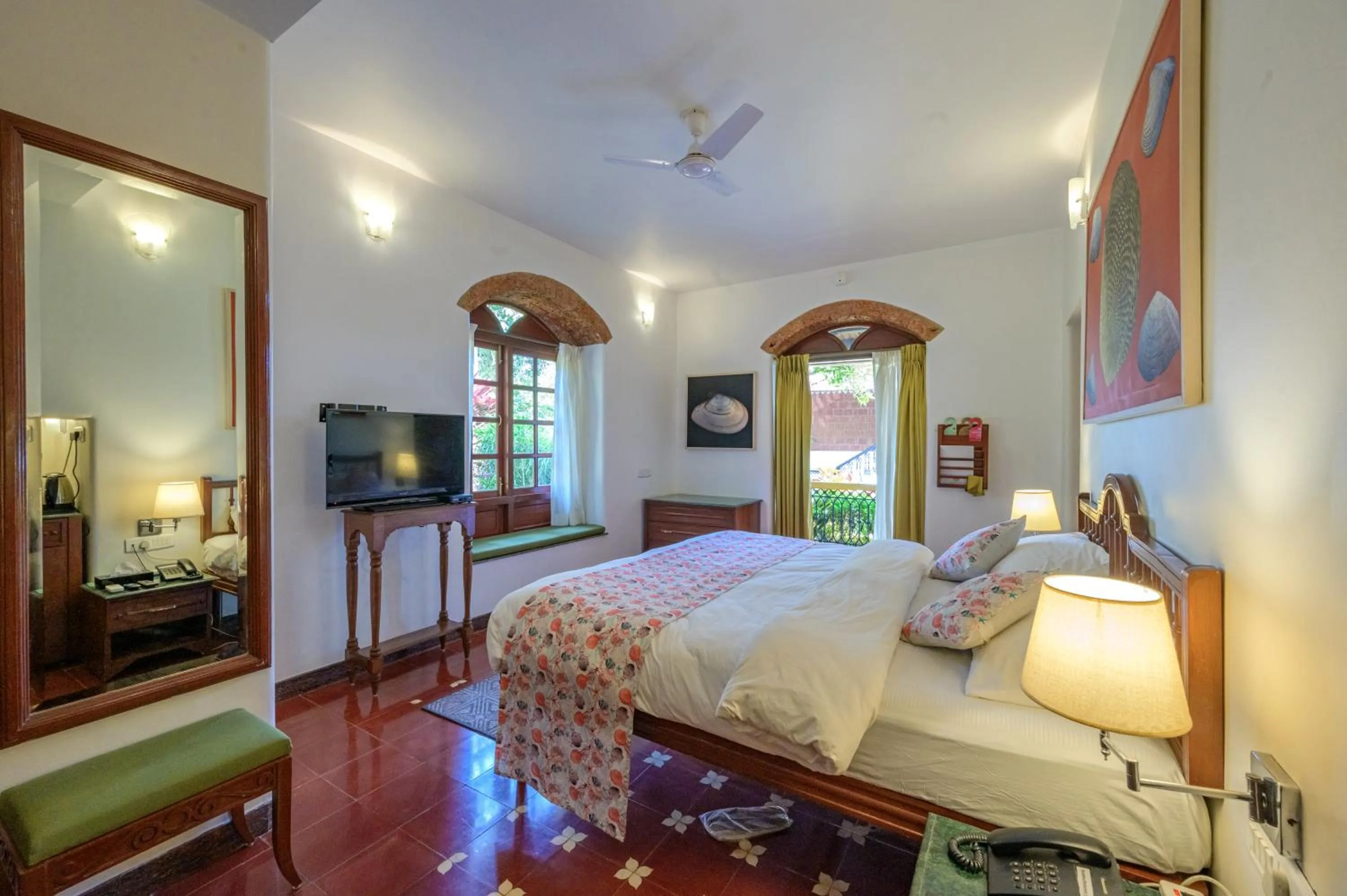 Bed in Neemrana's Three Waters