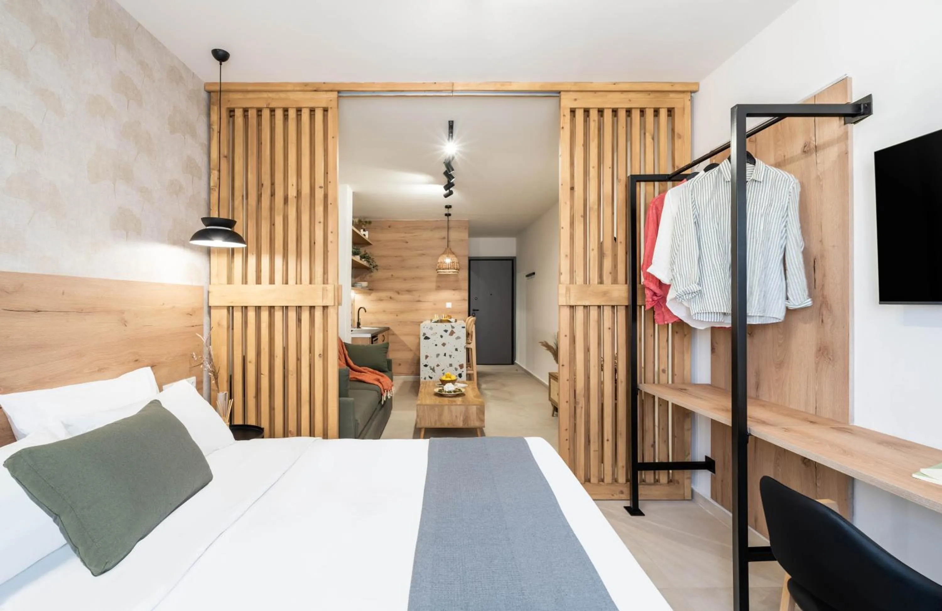 Photo of the whole room, Bed in KOYO Athens