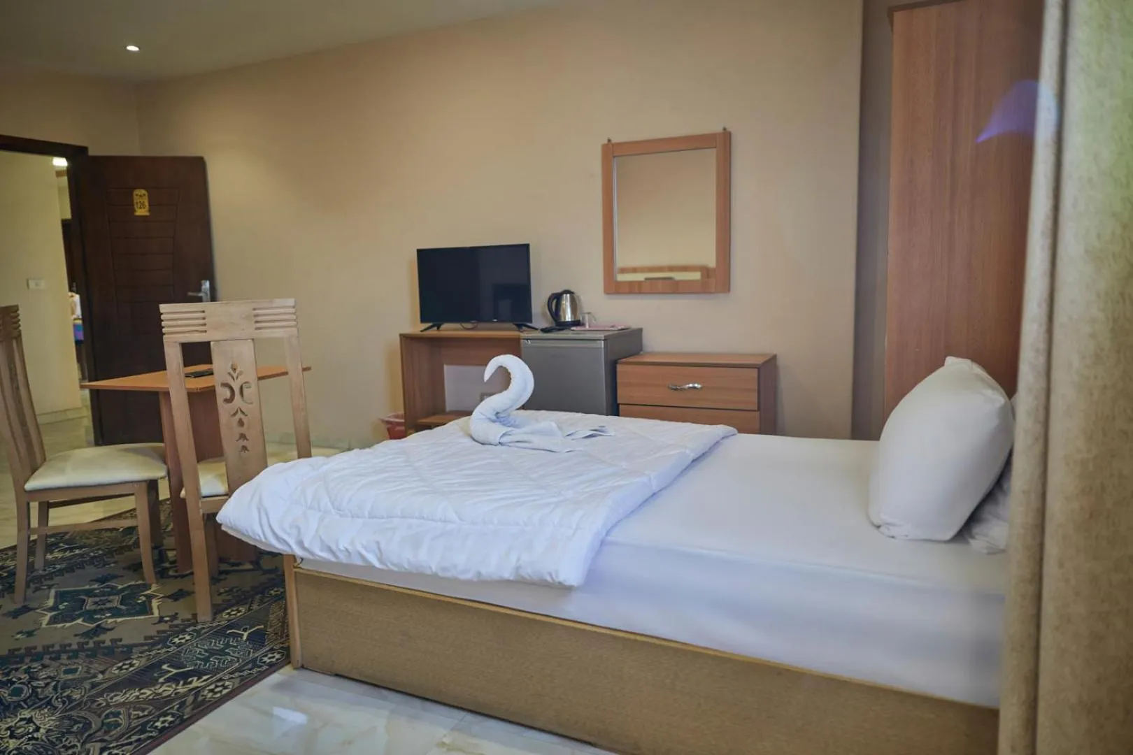 Bed in Grand Pyramid View Hotel