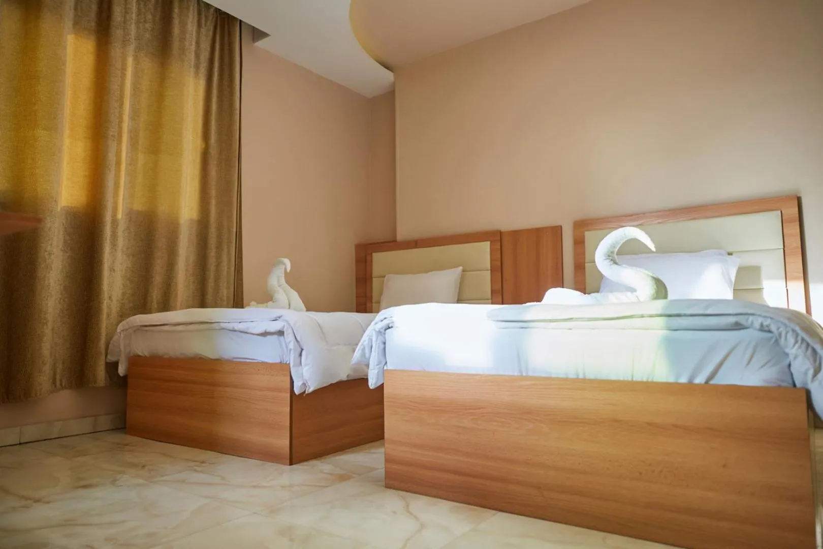 Bed in Grand Pyramid View Hotel