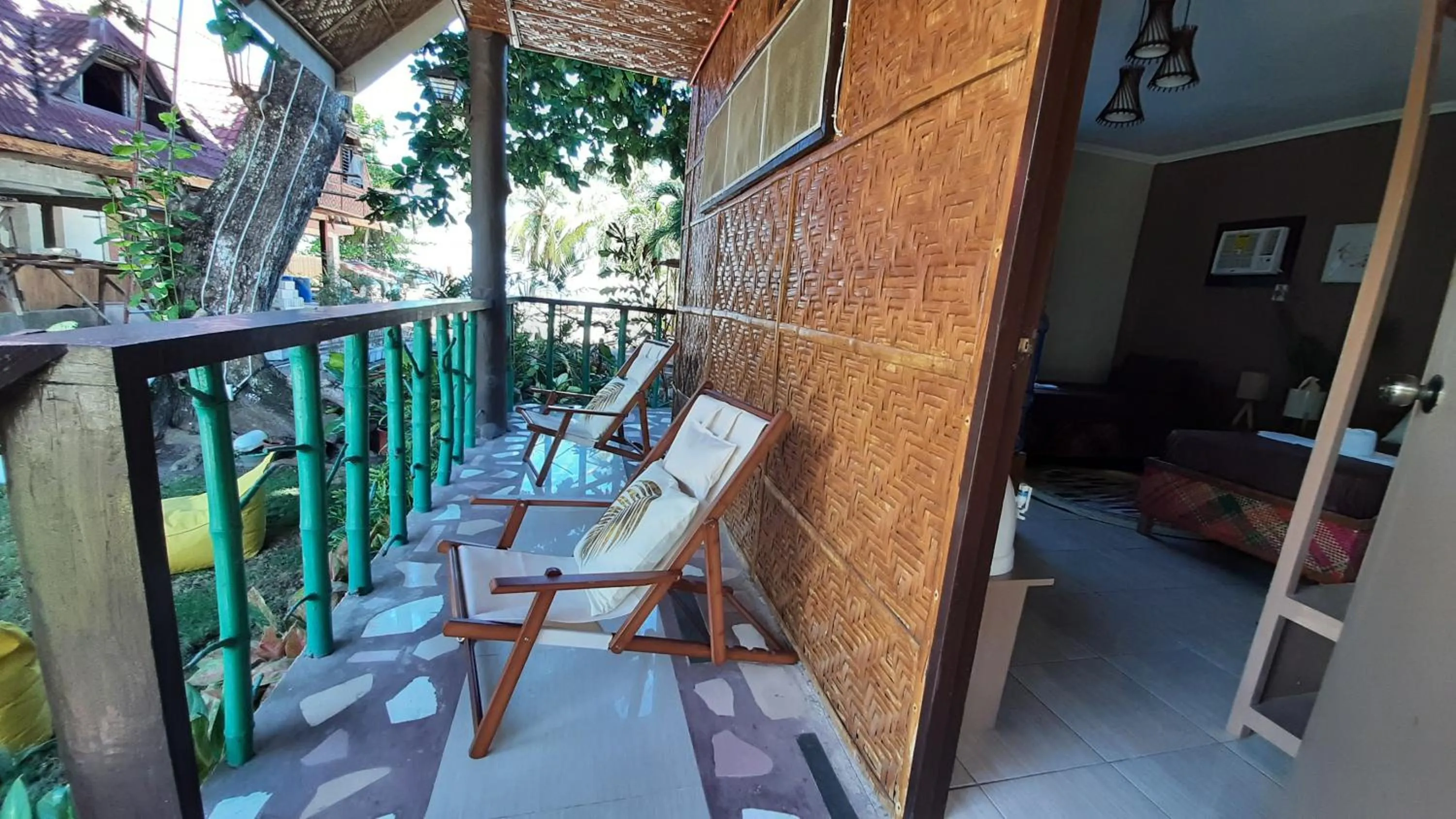 Balcony/Terrace in On Board Panglao Beach Hostel & Resort with FREE MOTORBIKE