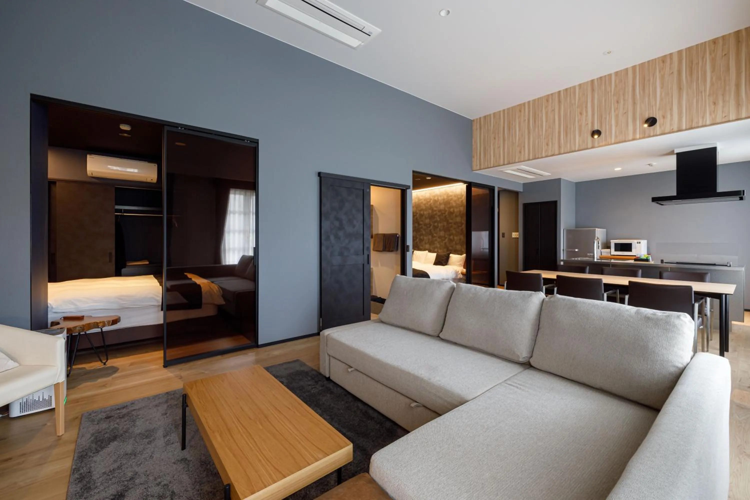 Living room, Bed in Eau Sol Vert Karuizawa Club