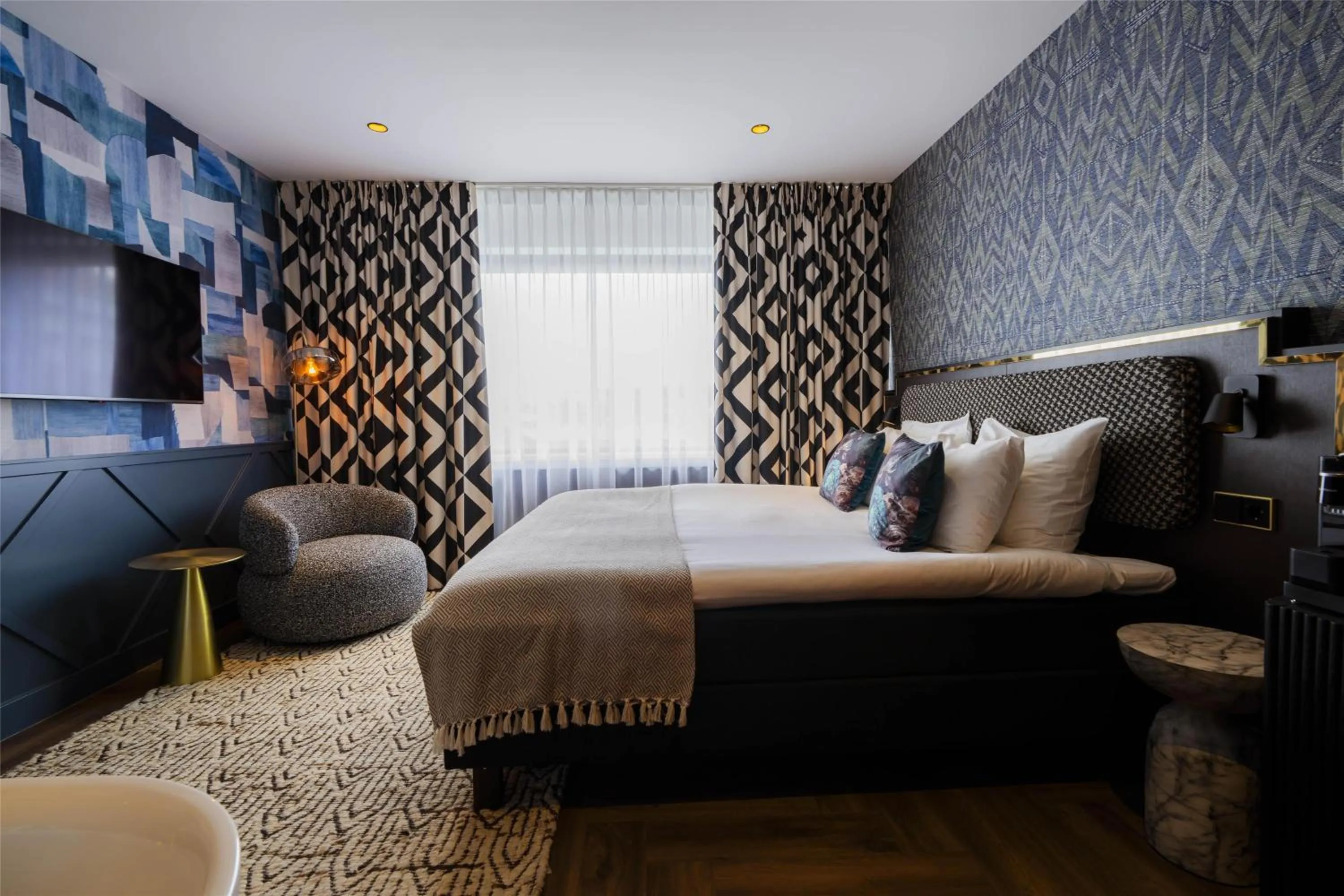 Bedroom, Bed in City Hotel Haarhuis, World Hotels Crafted Collection