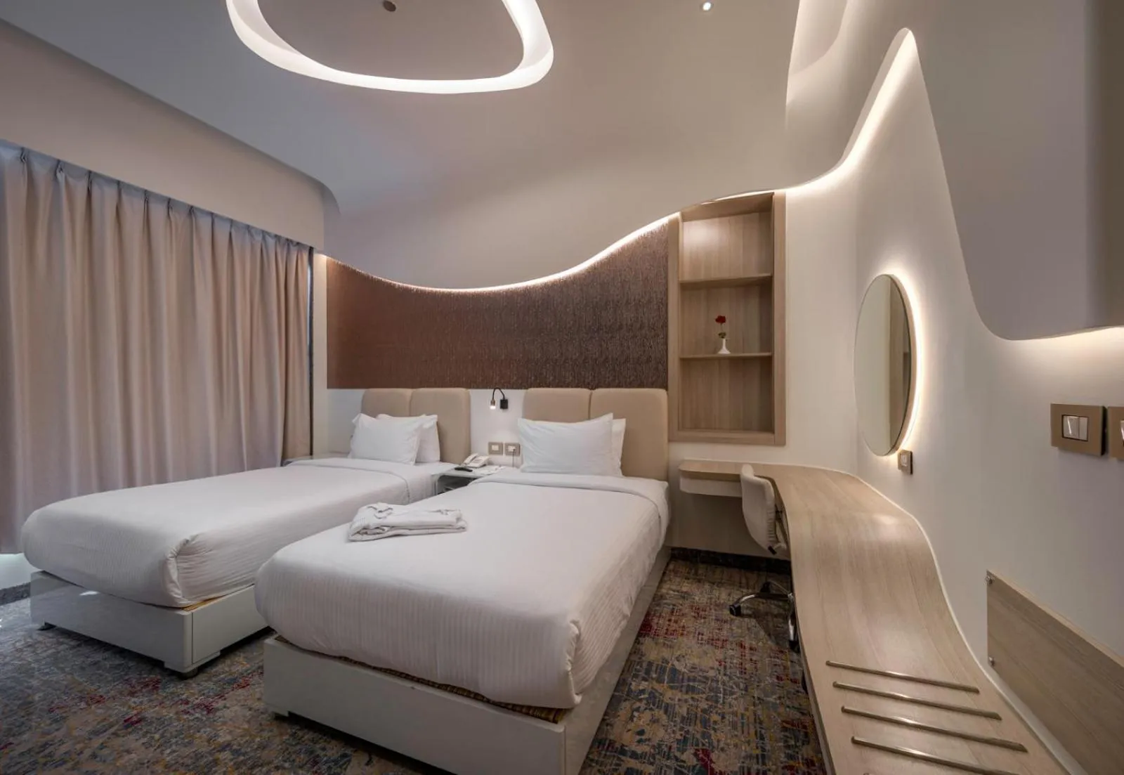 Bedroom, Bed in Crowne Plaza Alexandria Mirage by IHG