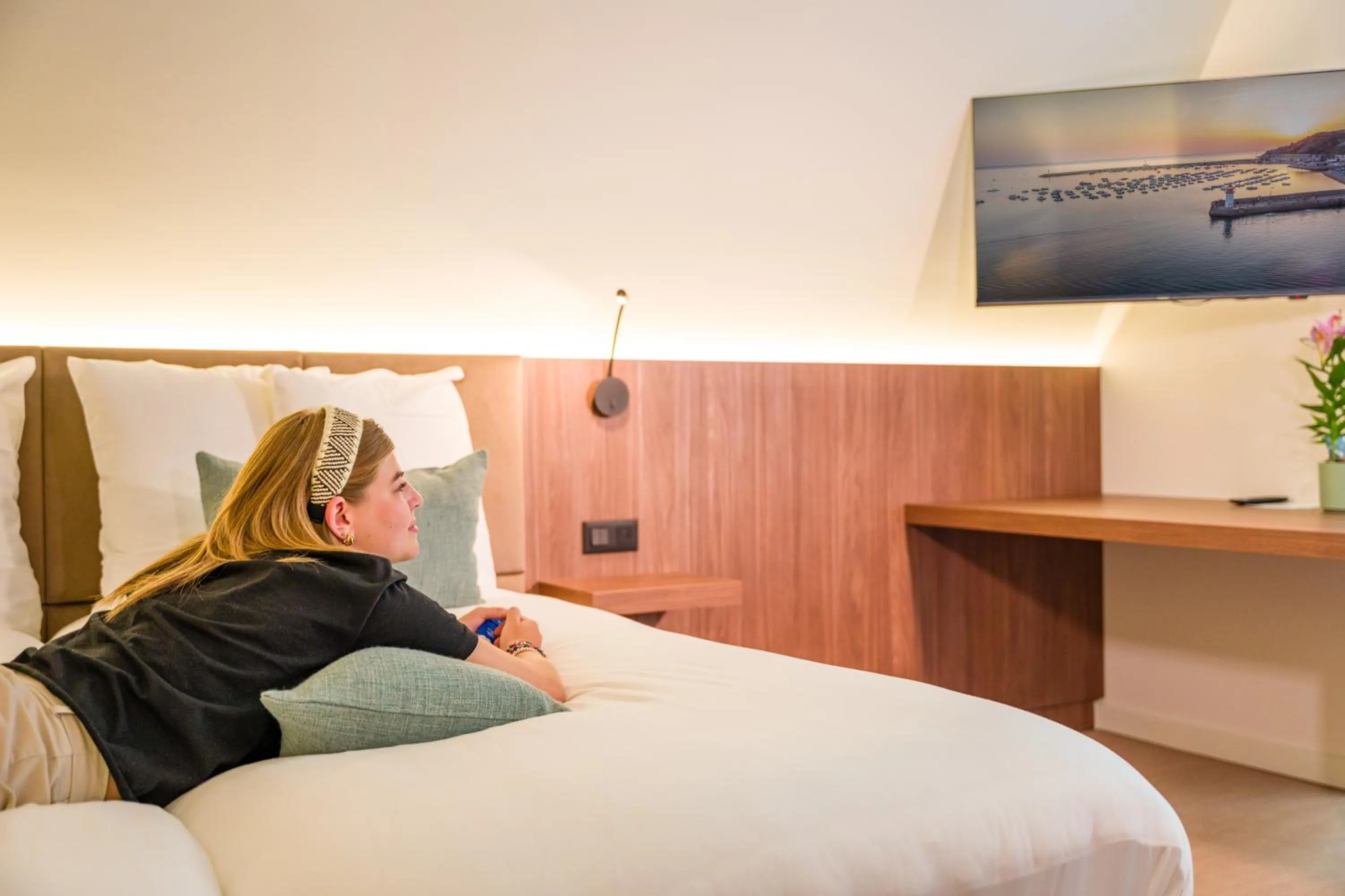 TV and multimedia, Bed in Dune Hotel Nieuwpoort
