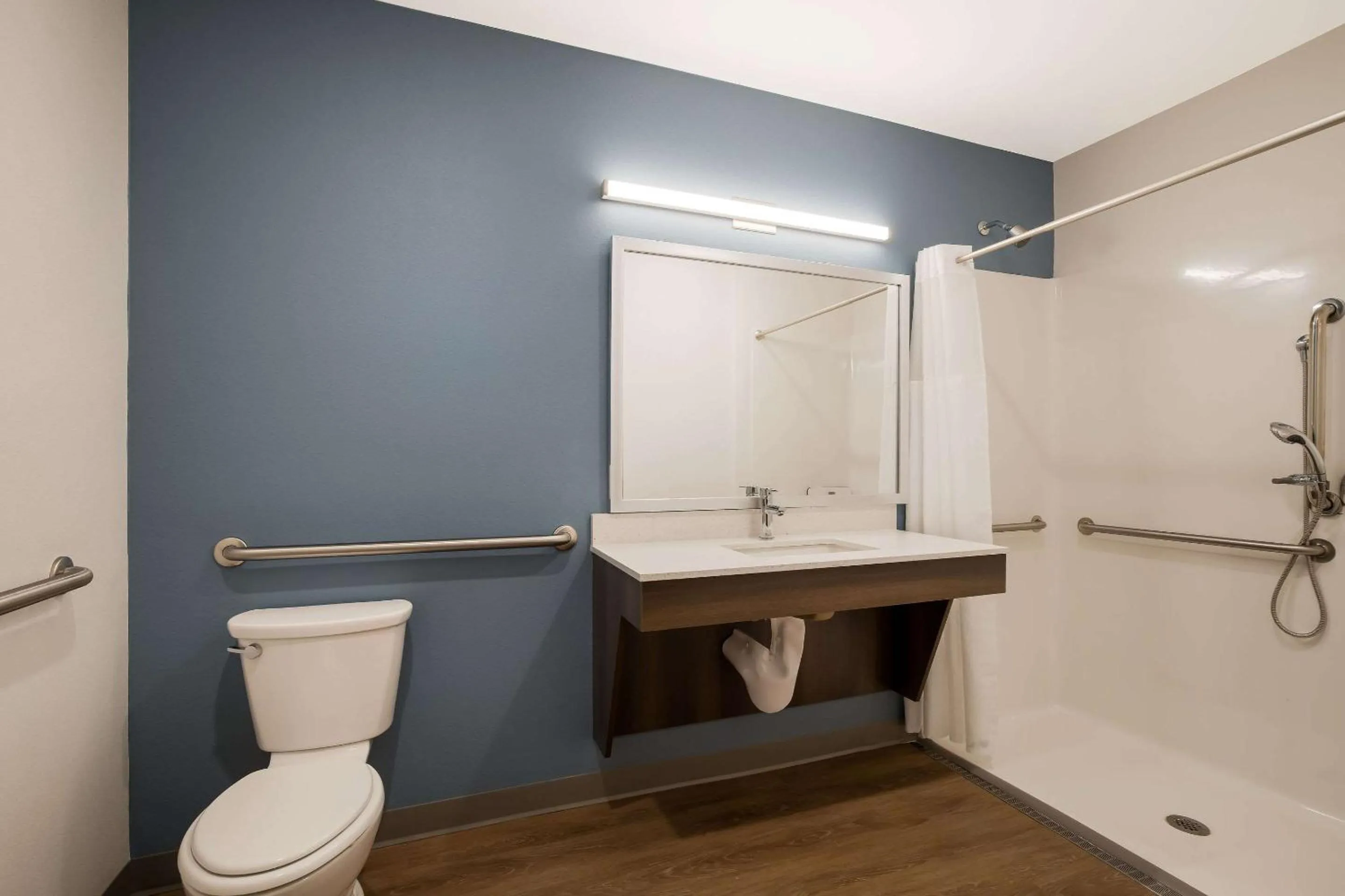 Bathroom in WoodSpring Suites Moreno Valley