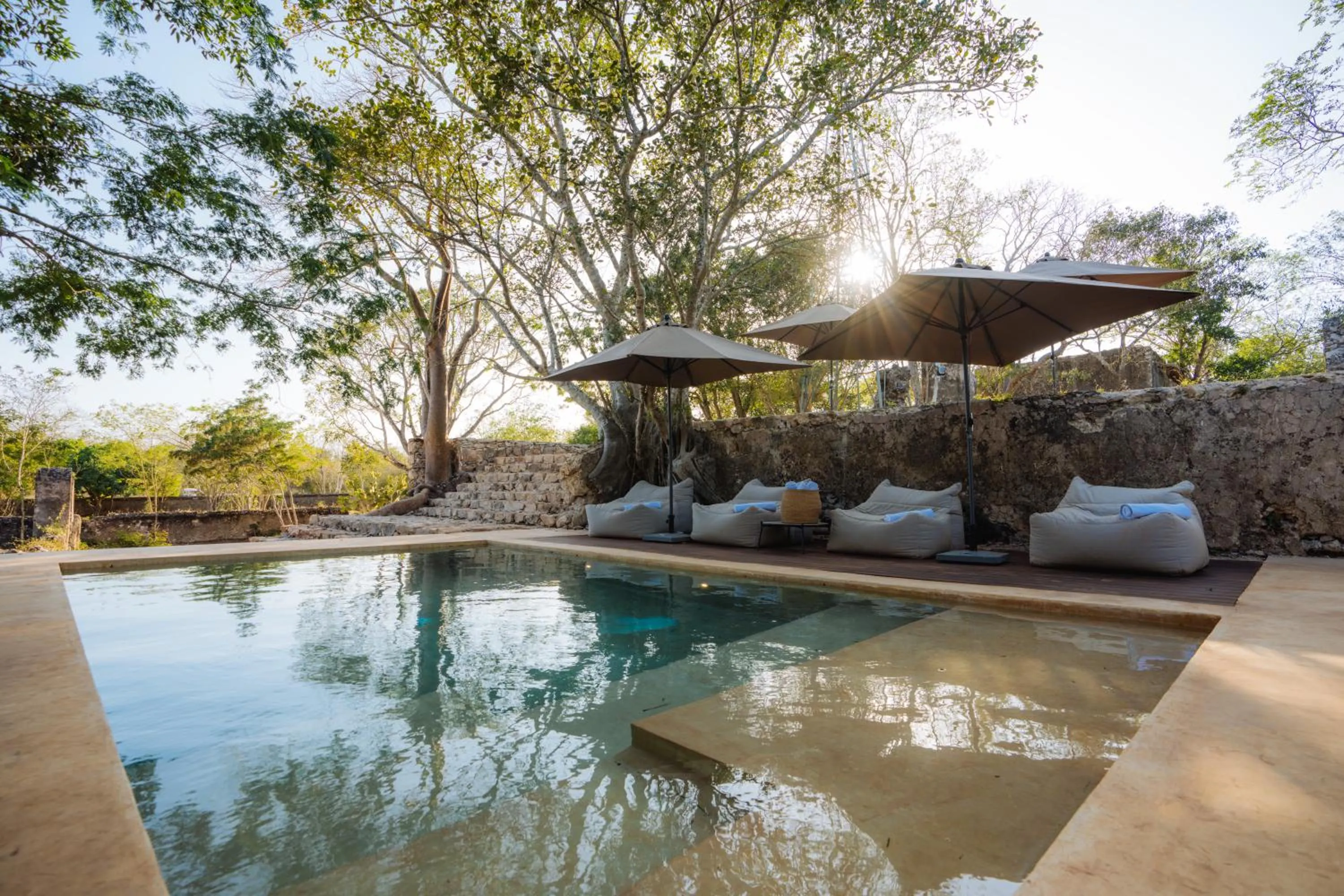 Pool view in Viatura Hacienda Xtojil, Yucatan, Merida, with Optional All Inclusive
