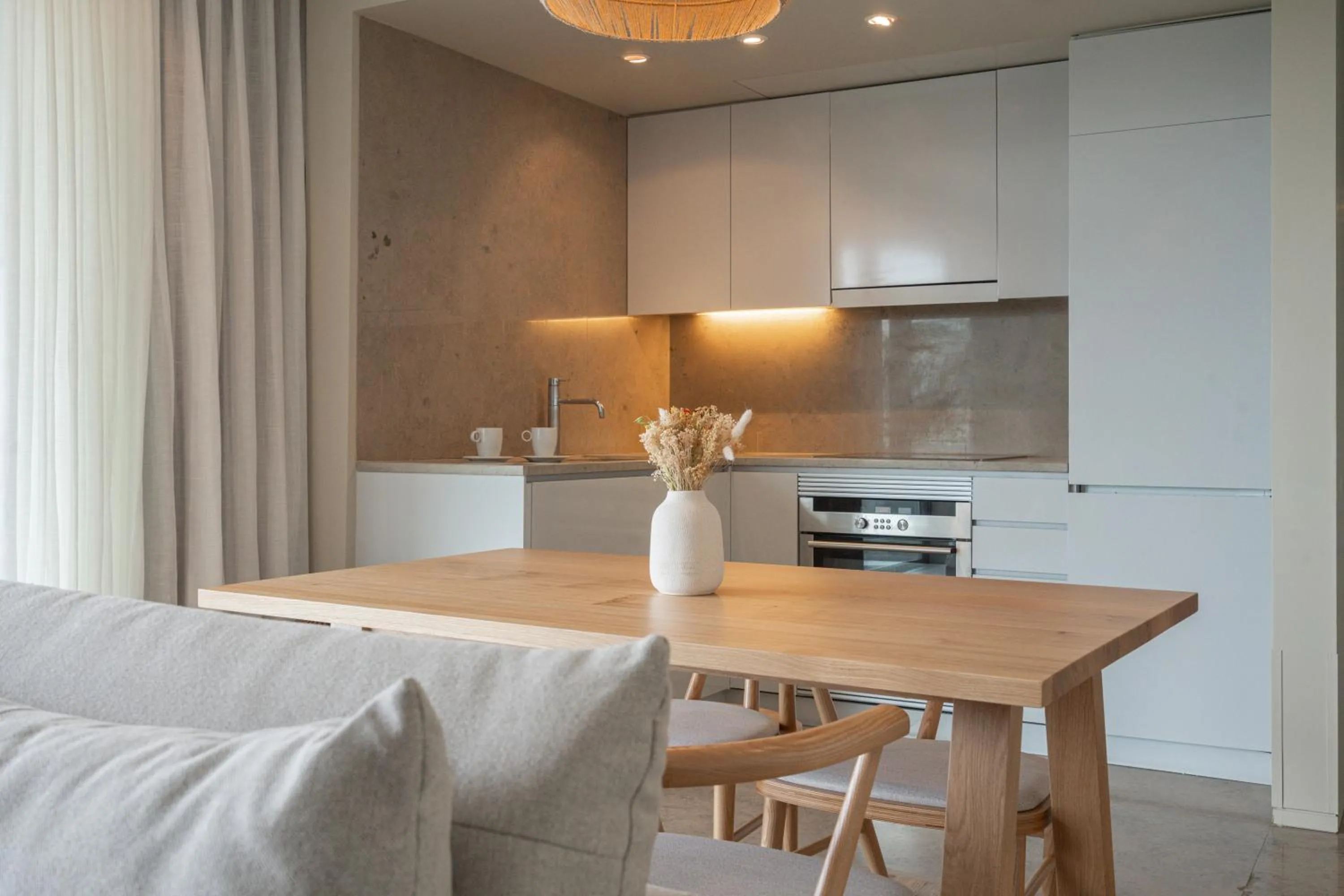 Kitchen or kitchenette in Aqualuz Troia Mar by The Editory