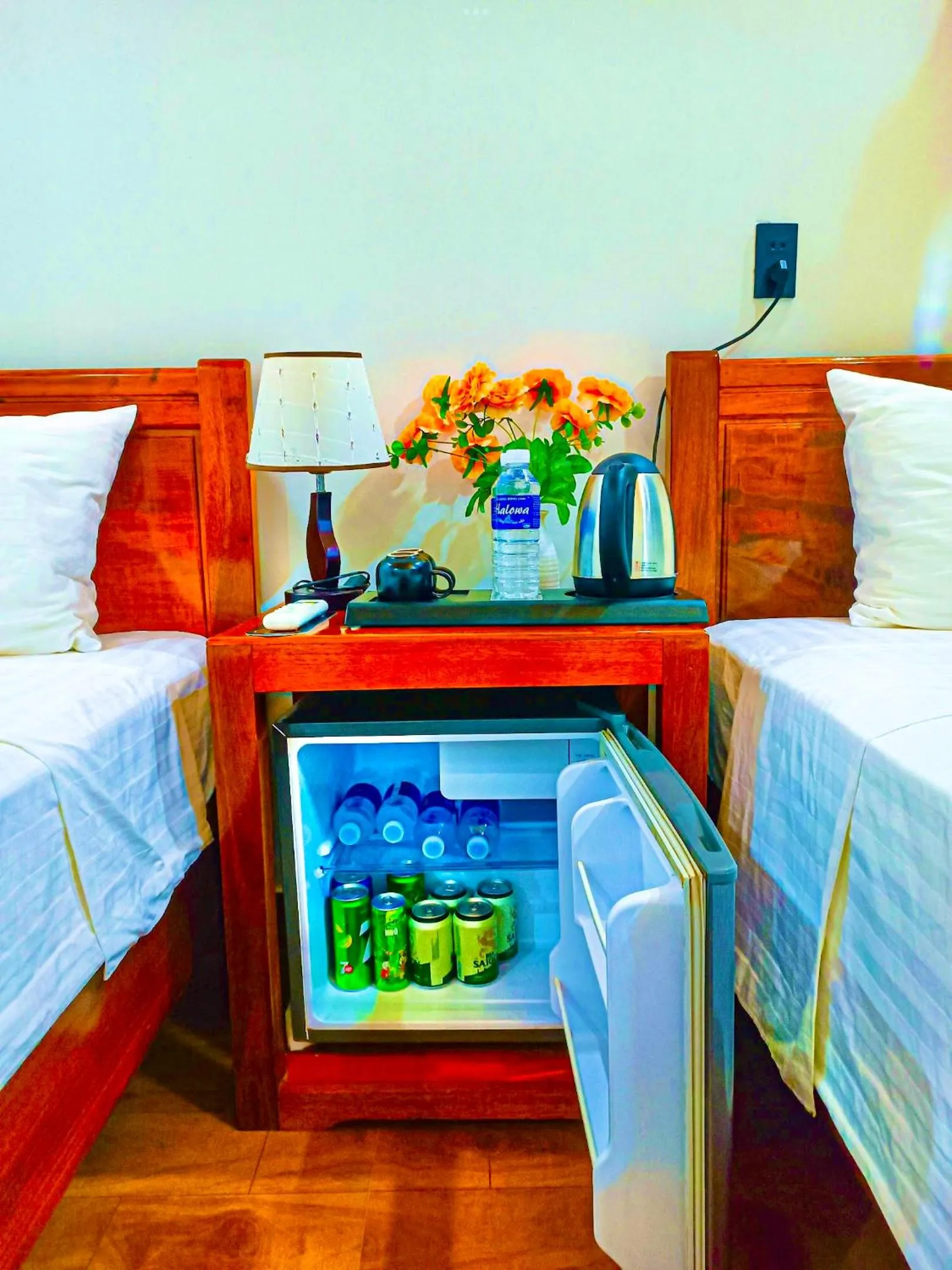 Bed in YoLo Pool Bar Villas & Garden Restaurant