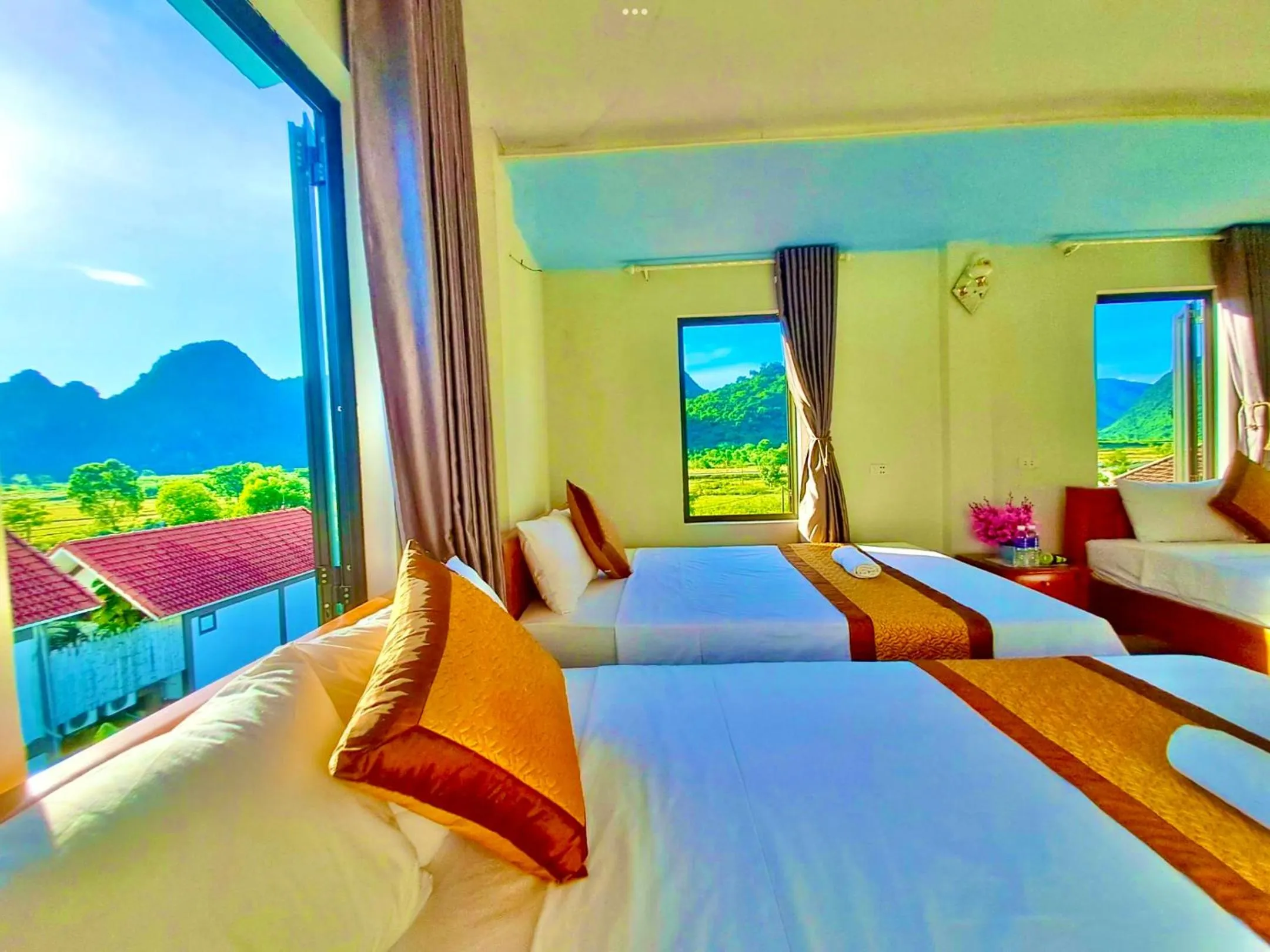 Bed in YoLo Pool Bar Villas & Garden Restaurant