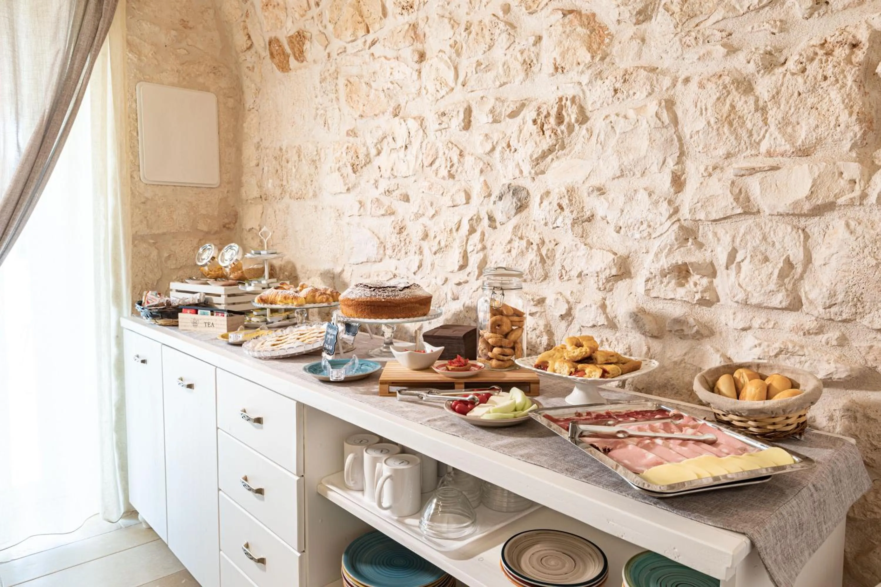 Buffet breakfast in Masseria Abadia Uno