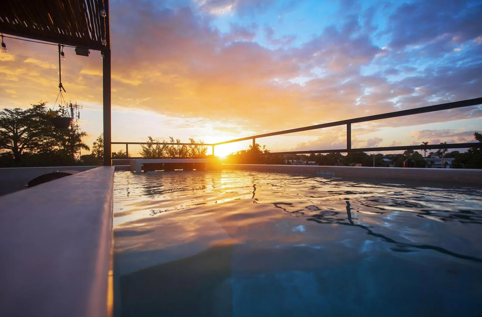 Pool view in Wayuum Suites Cozumel Oasis in Paradise