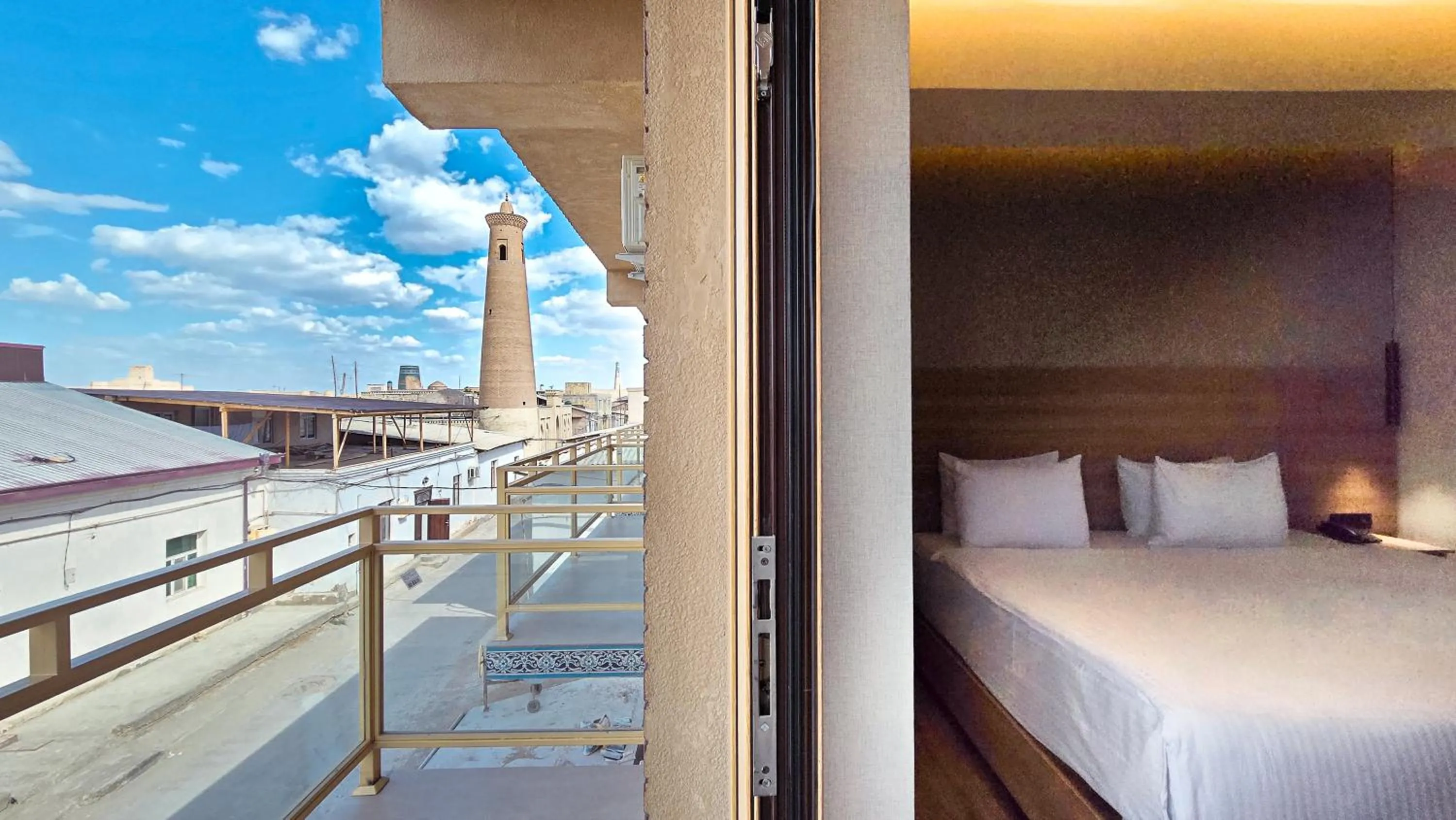View (from property/room), Bed in Hotel Bankir Khiva
