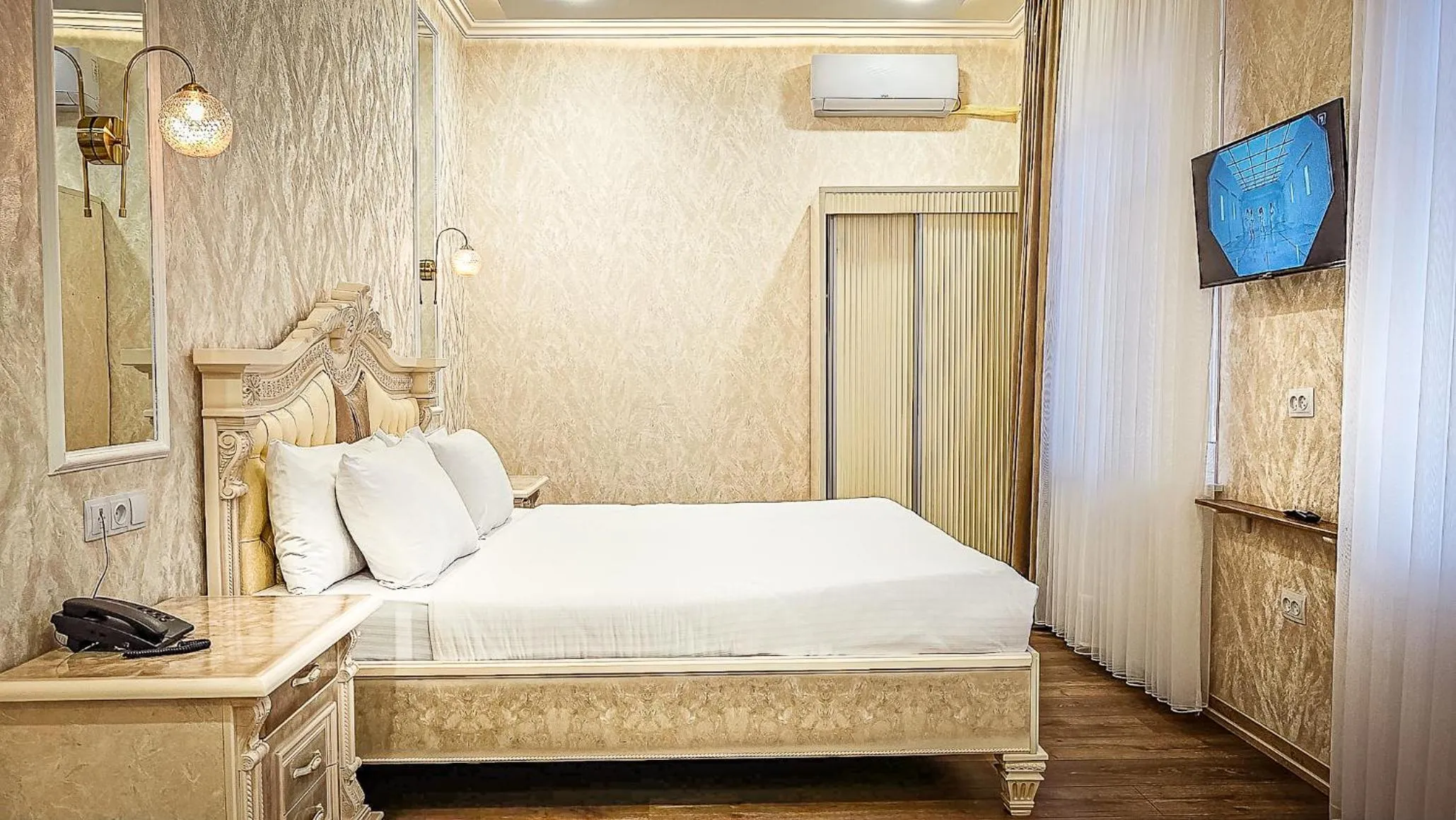 Bed in Hotel Bankir Khiva