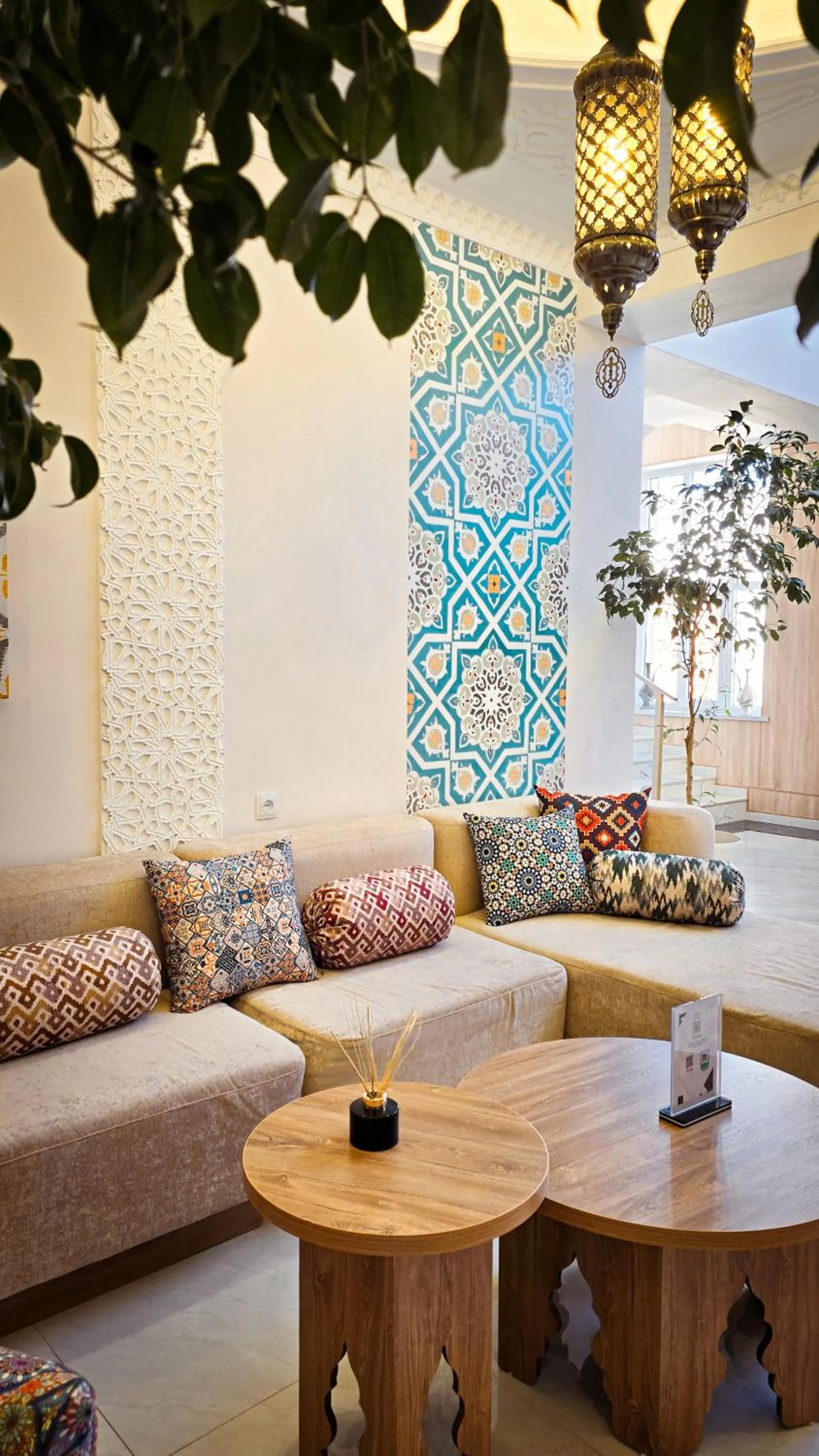 Seating area in Hotel Bankir Khiva