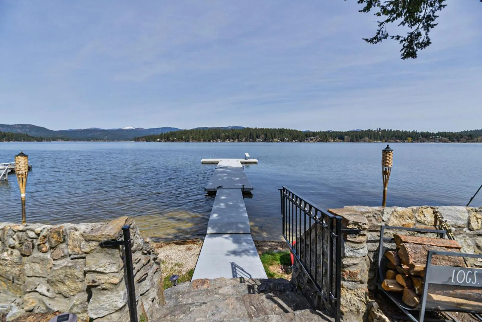 Lake view in Lakefront Honeymoon Bay Studio Cottage