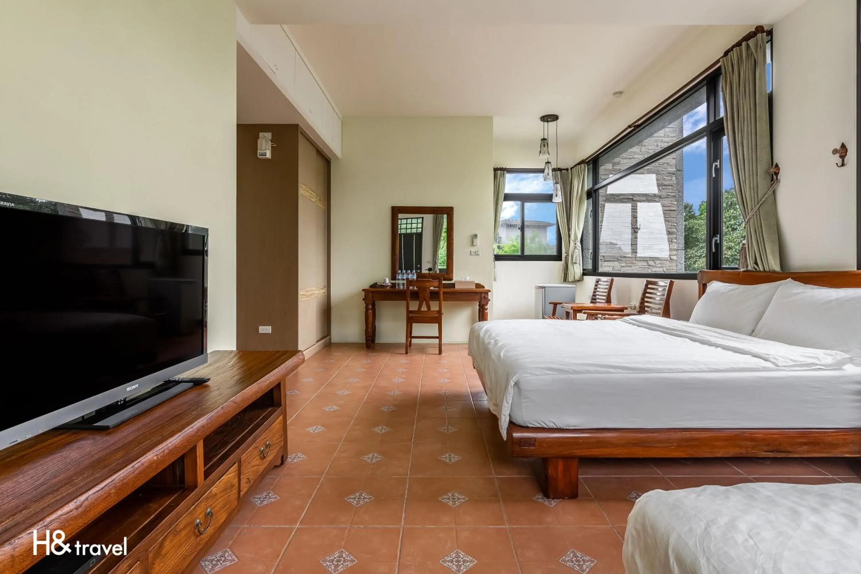 Decorative detail, Bed in Qian B&B