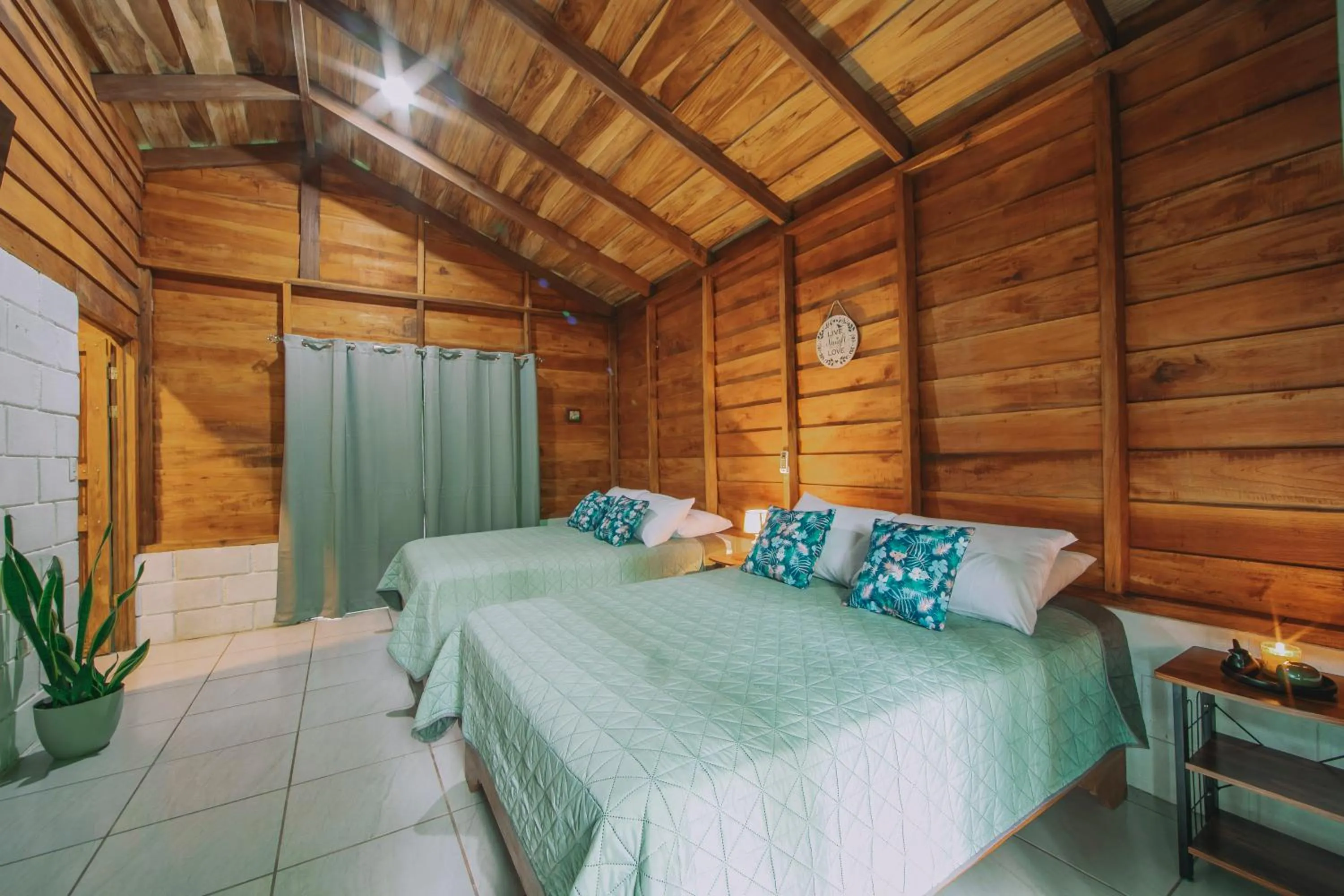 Bed in Eden Organic Farm & Bungalows