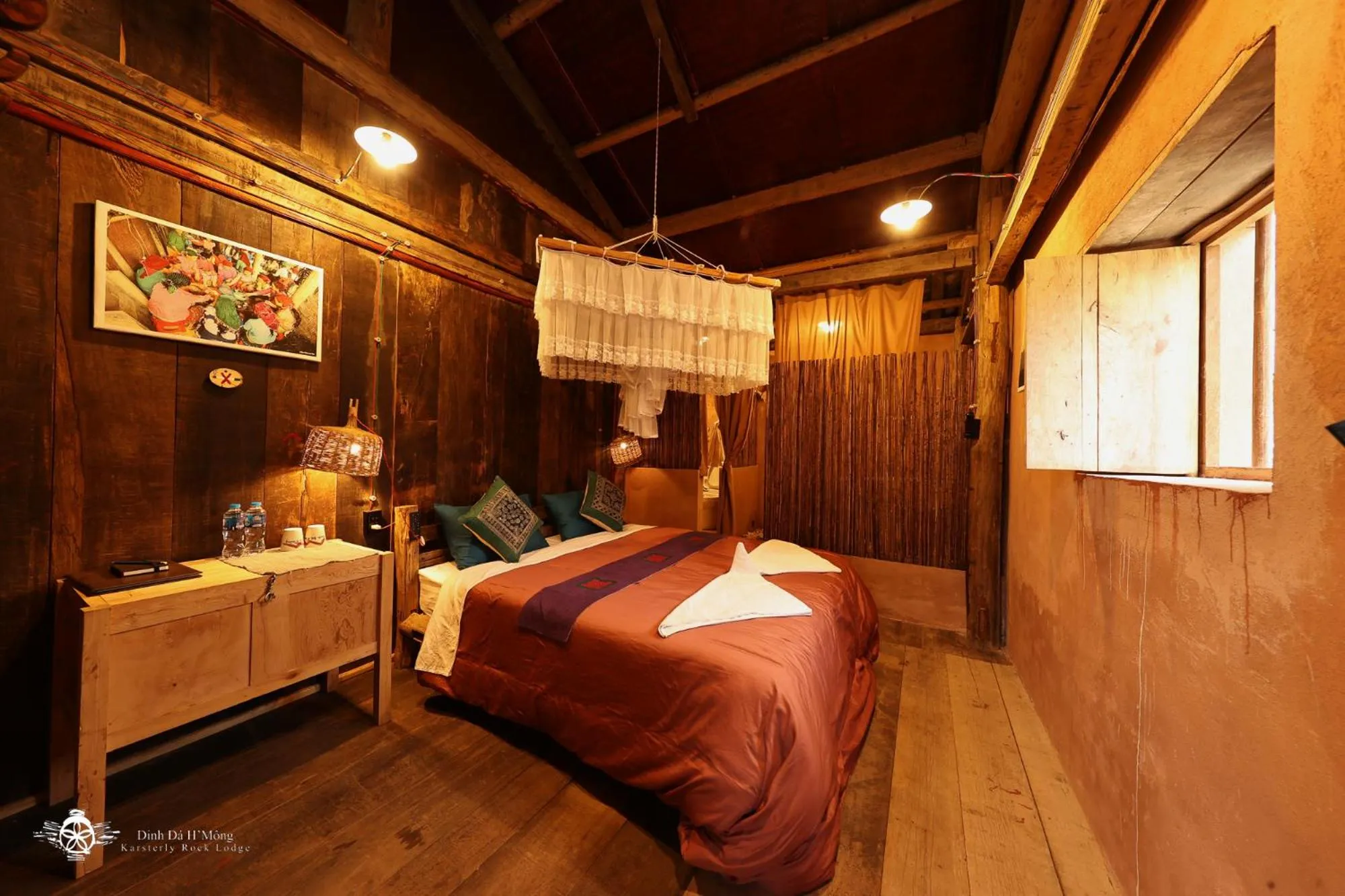 Bedroom, Bed in Dinh Đá H'Mông - Karsterly Rock Lodge