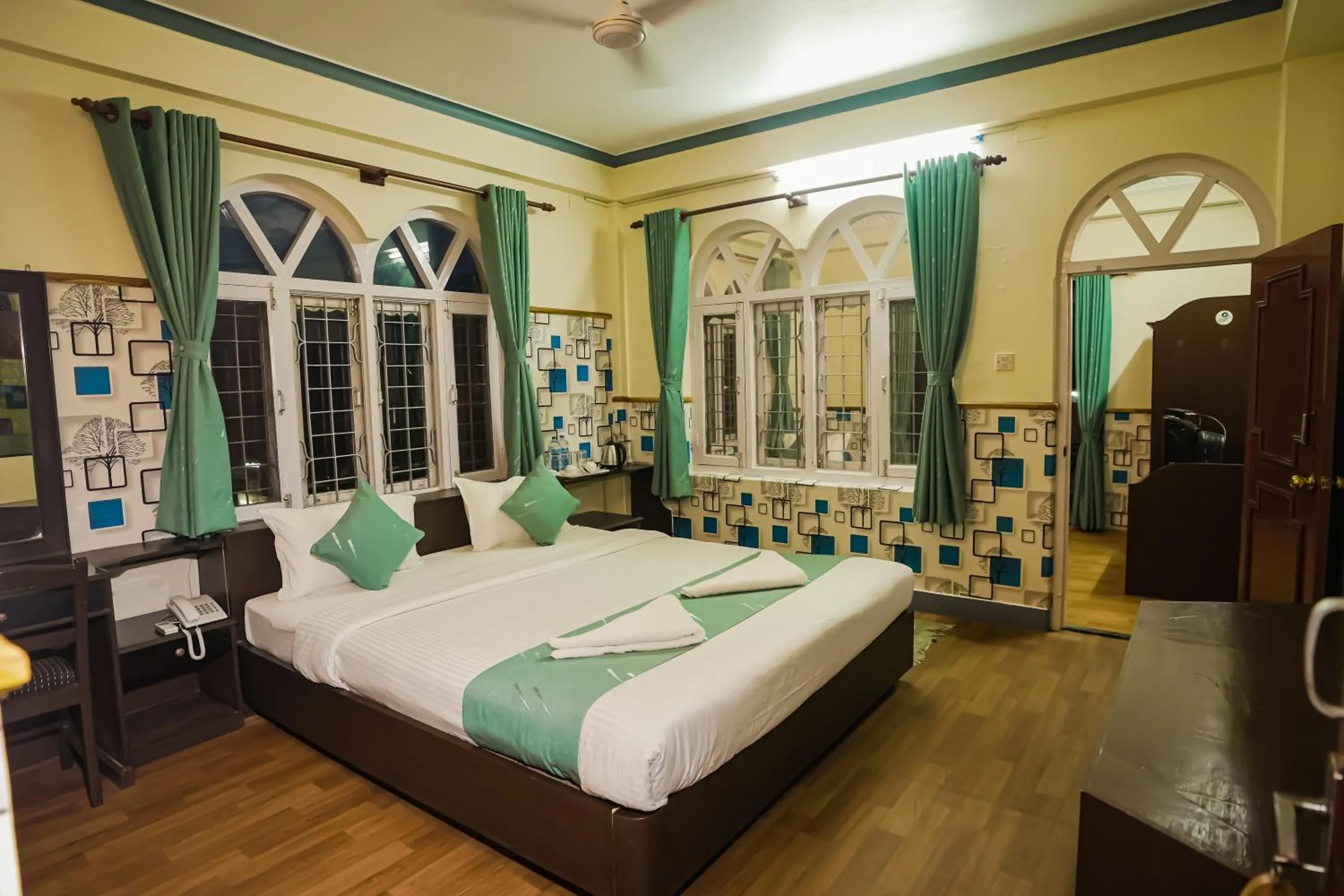 Photo of the whole room, Bed in Himalayan Guest House