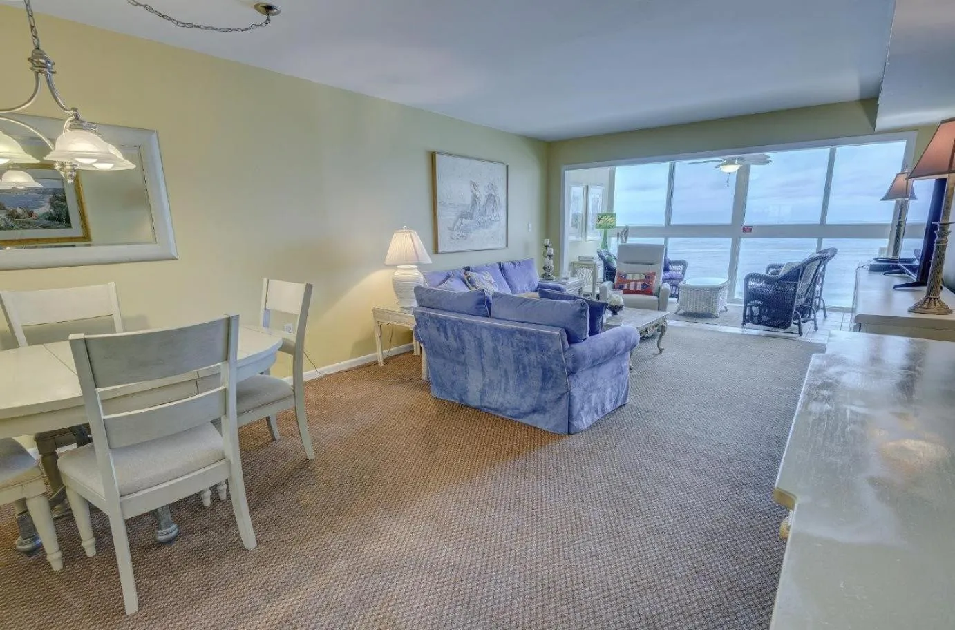 Living room in Edgewater West 53 by ALBVR - This Beachfront Condo is Perfect for your next Family Getaway