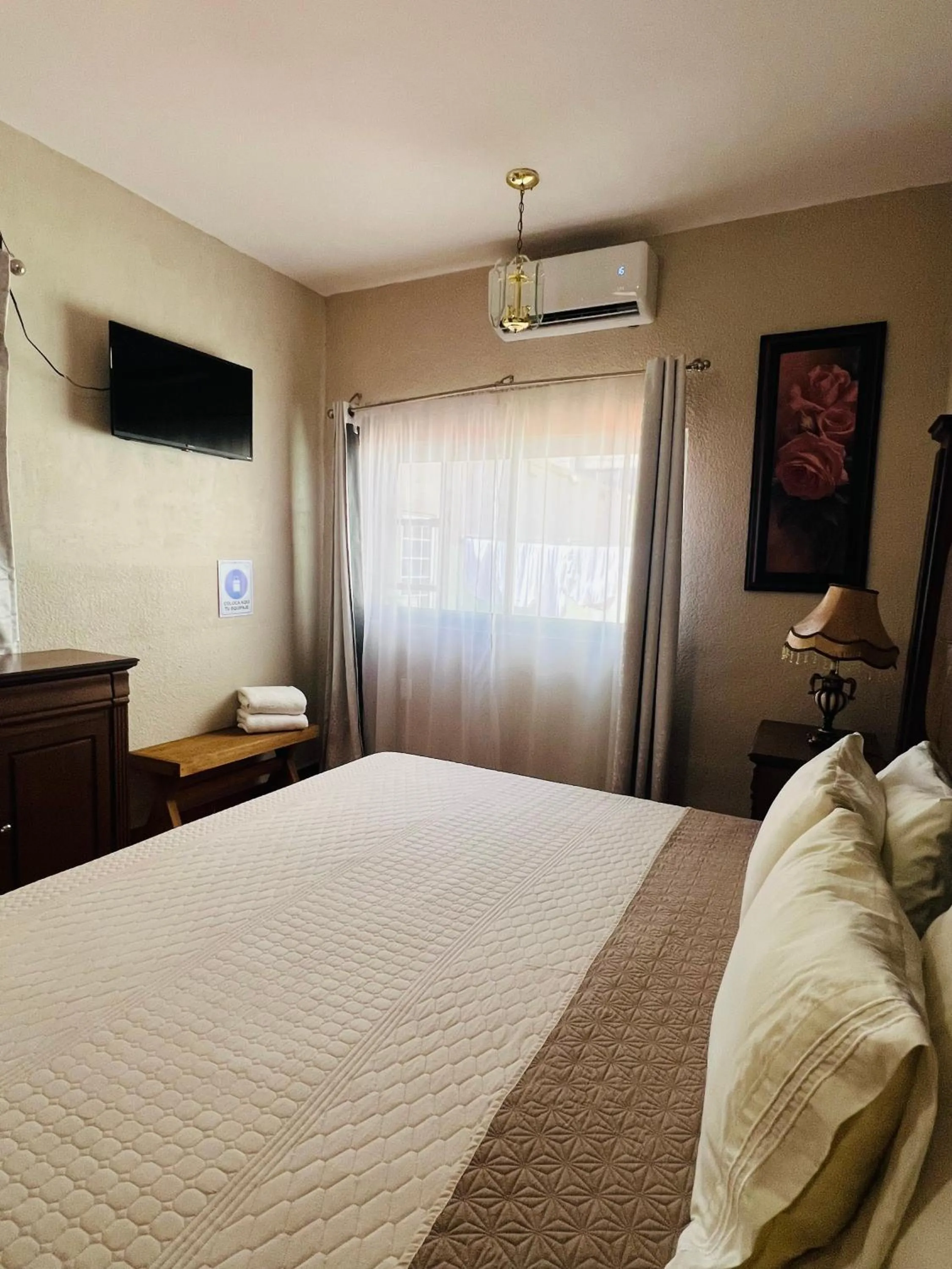 Bed in Hostería Casa Marquez