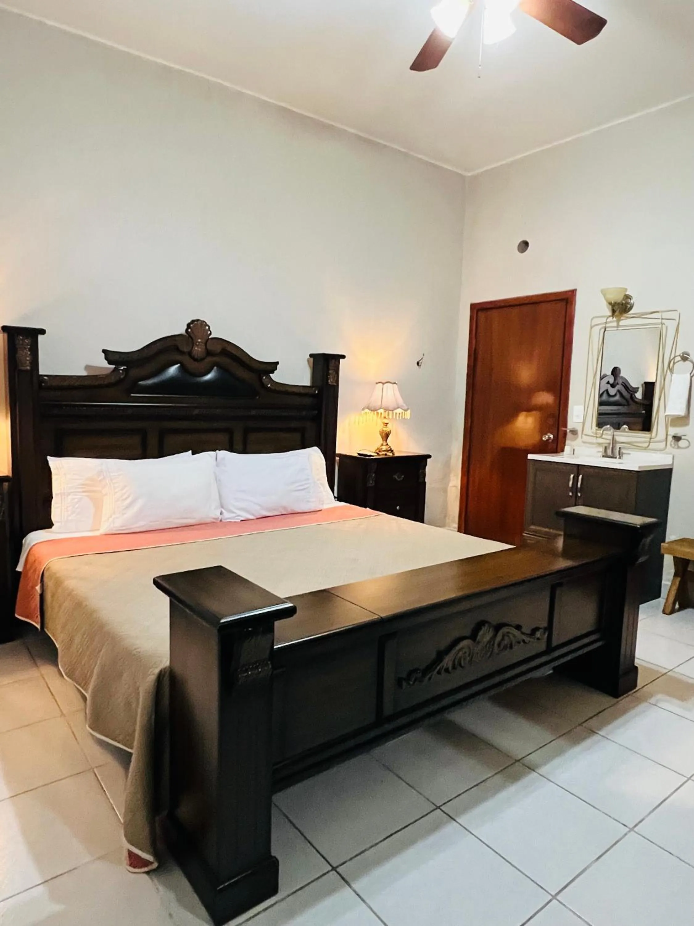 Bed in Hostería Casa Marquez