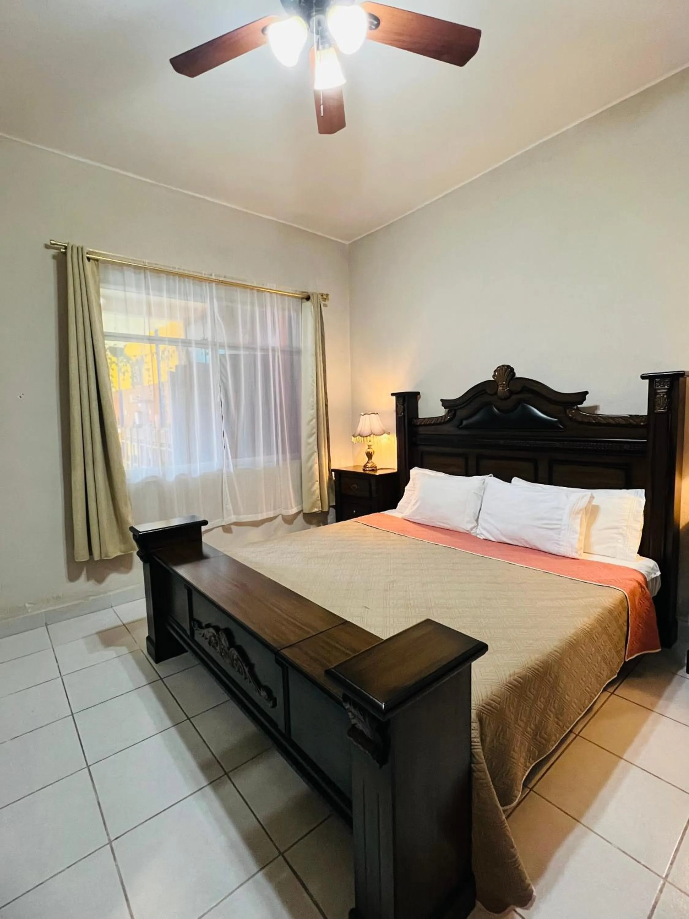 Bed in Hostería Casa Marquez