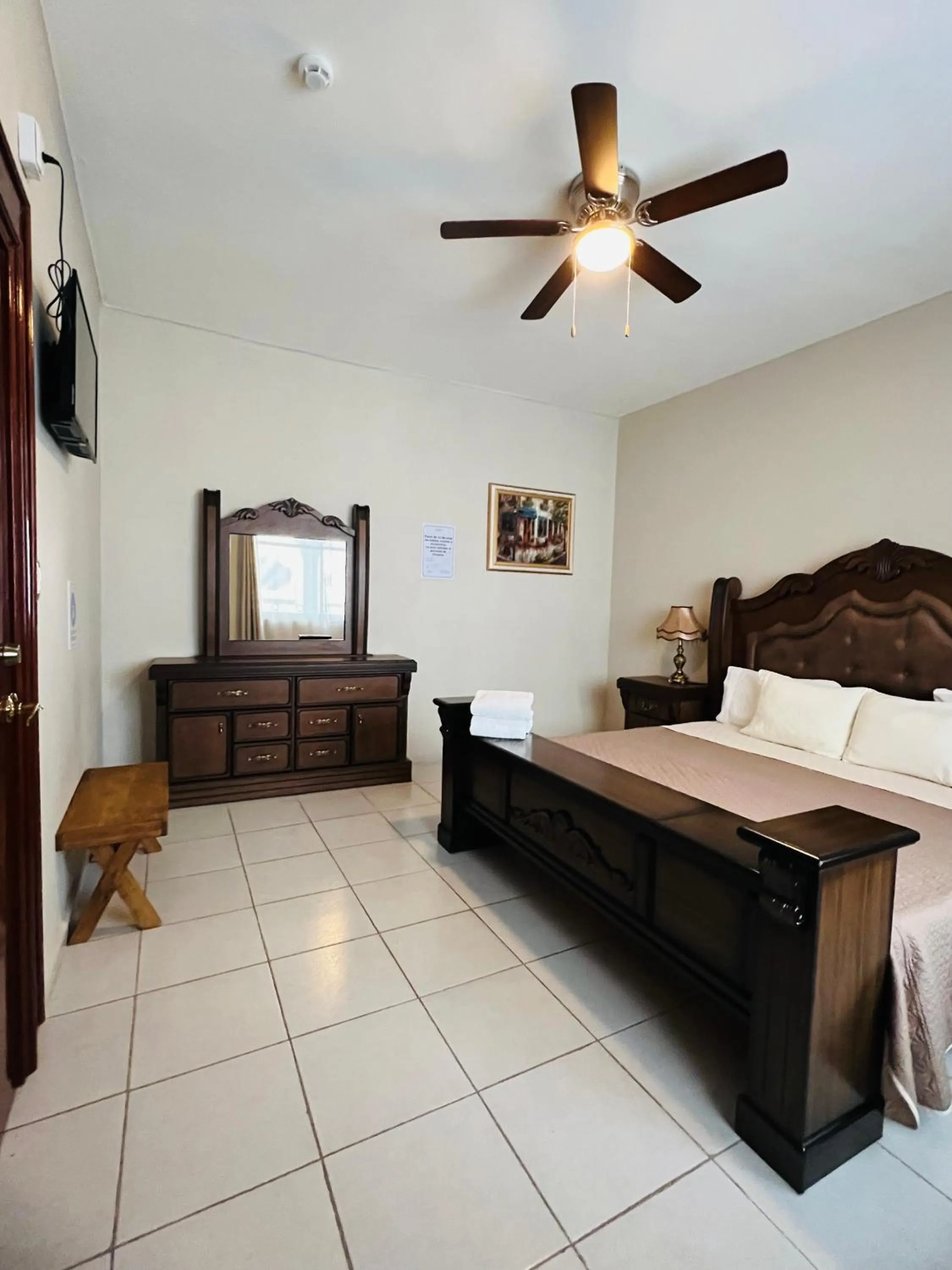 Bed in Hostería Casa Marquez