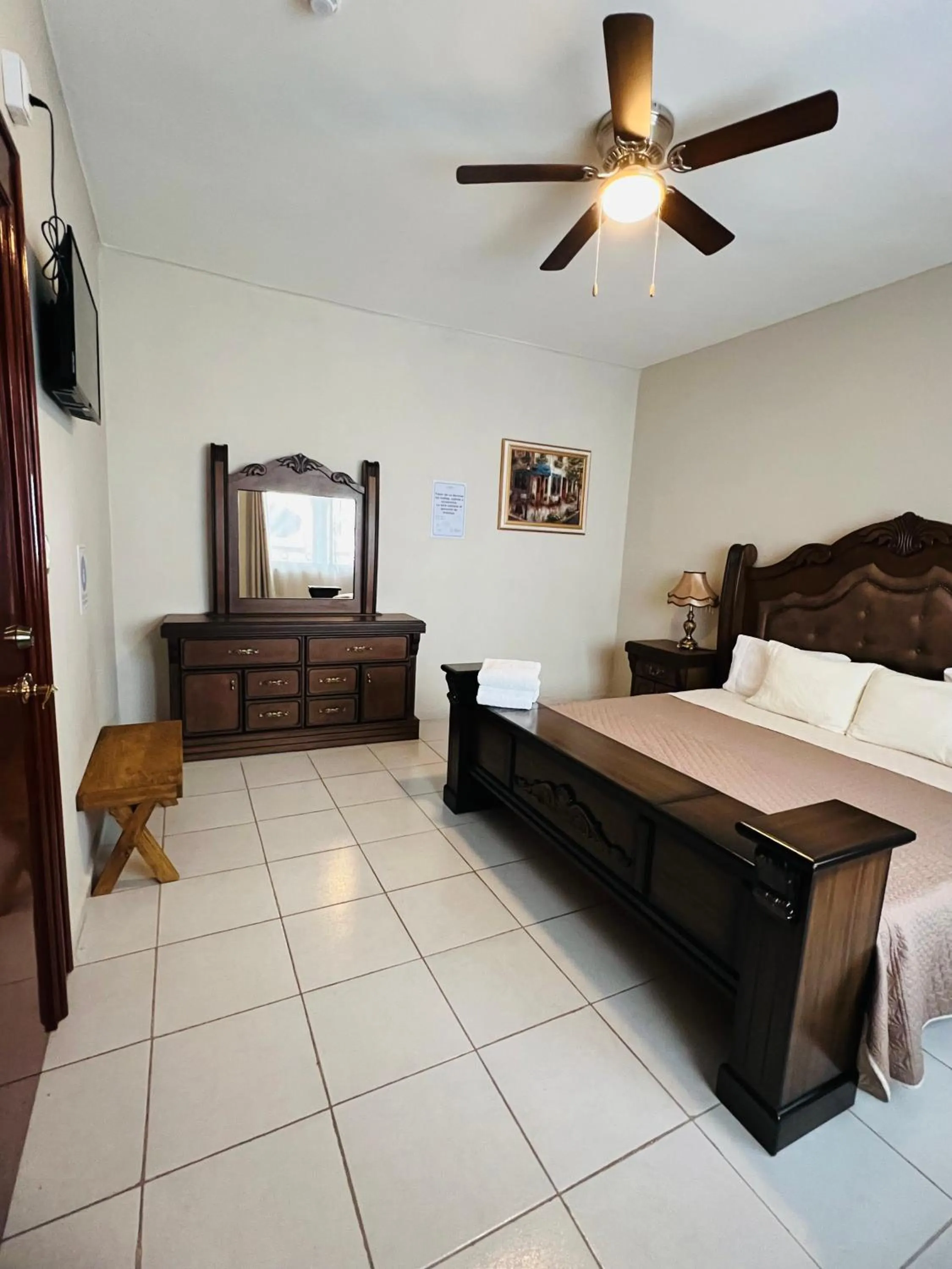 Bed in Hostería Casa Marquez