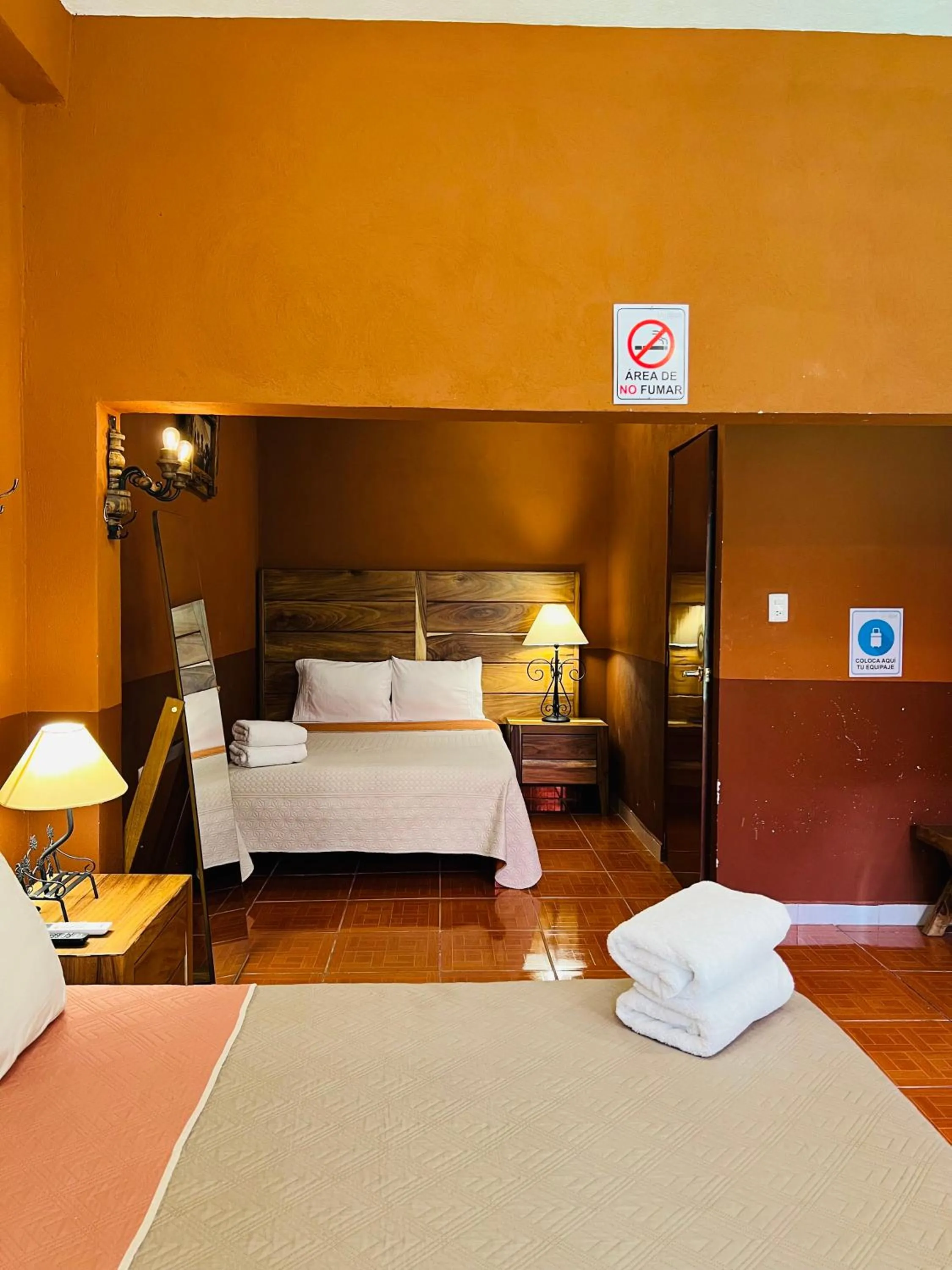 Bed in Hostería Casa Marquez