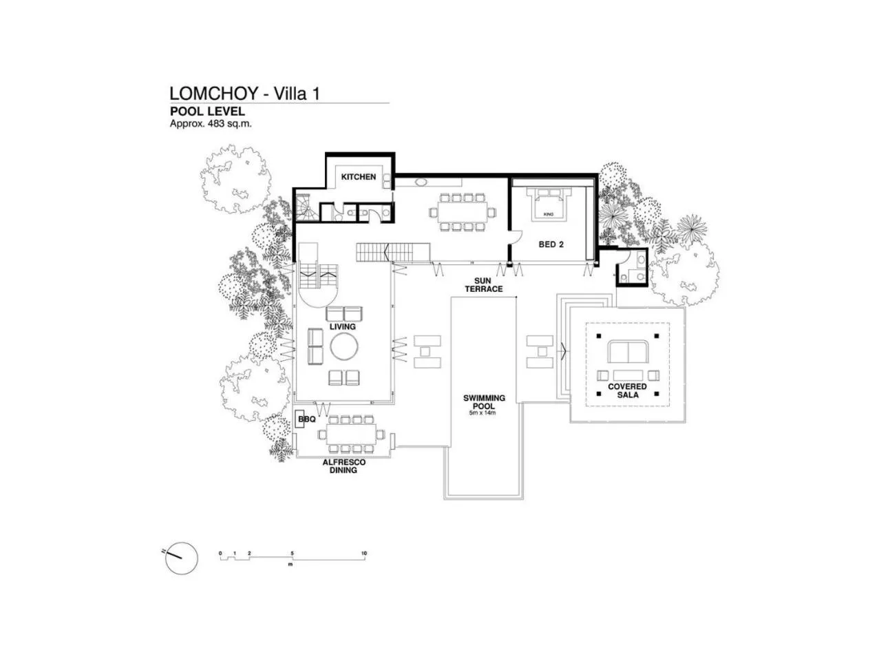 Floor plan in Villa Lomchoy