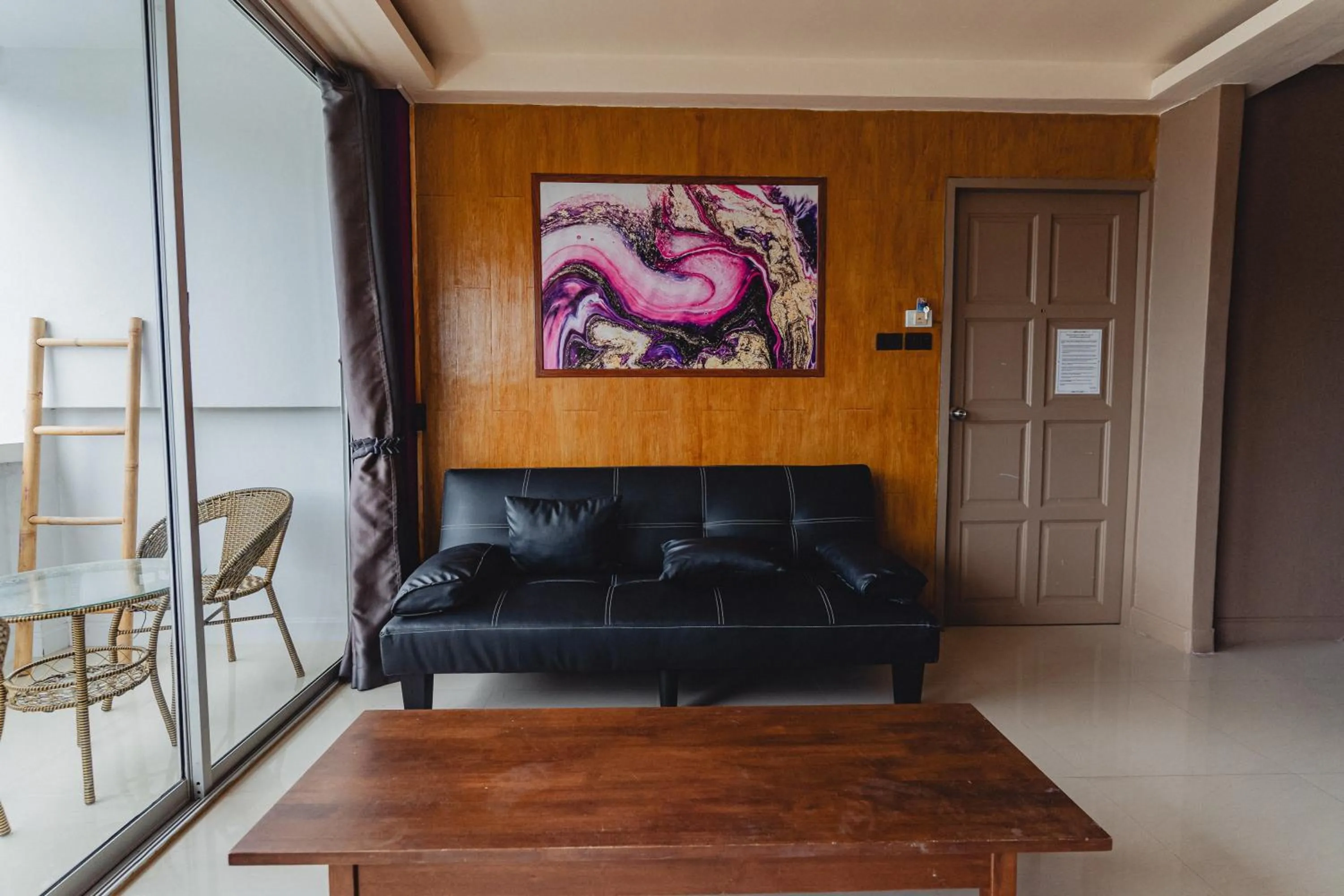 Living room in Lemon House apartment