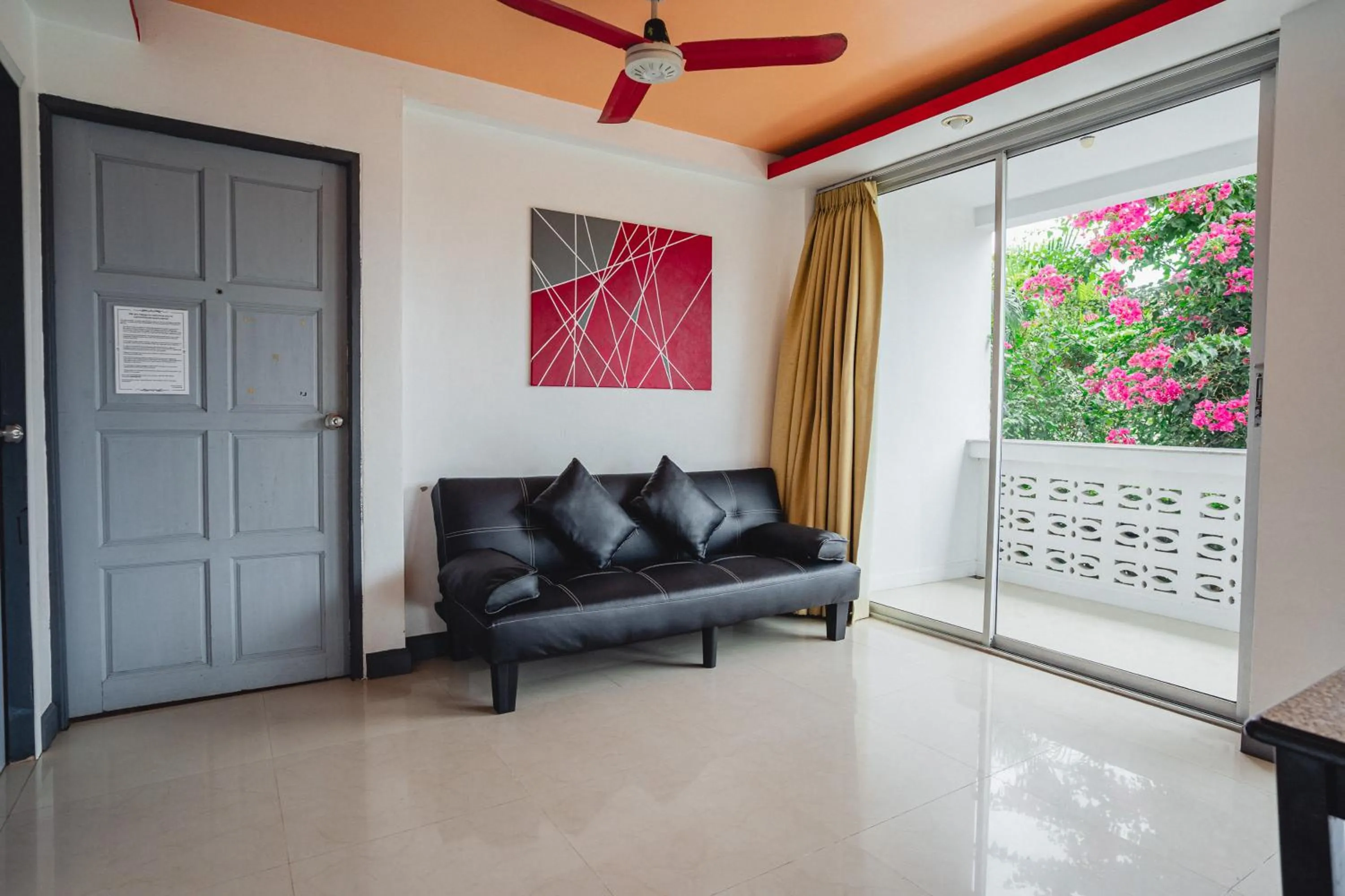 Living room in Lemon House apartment