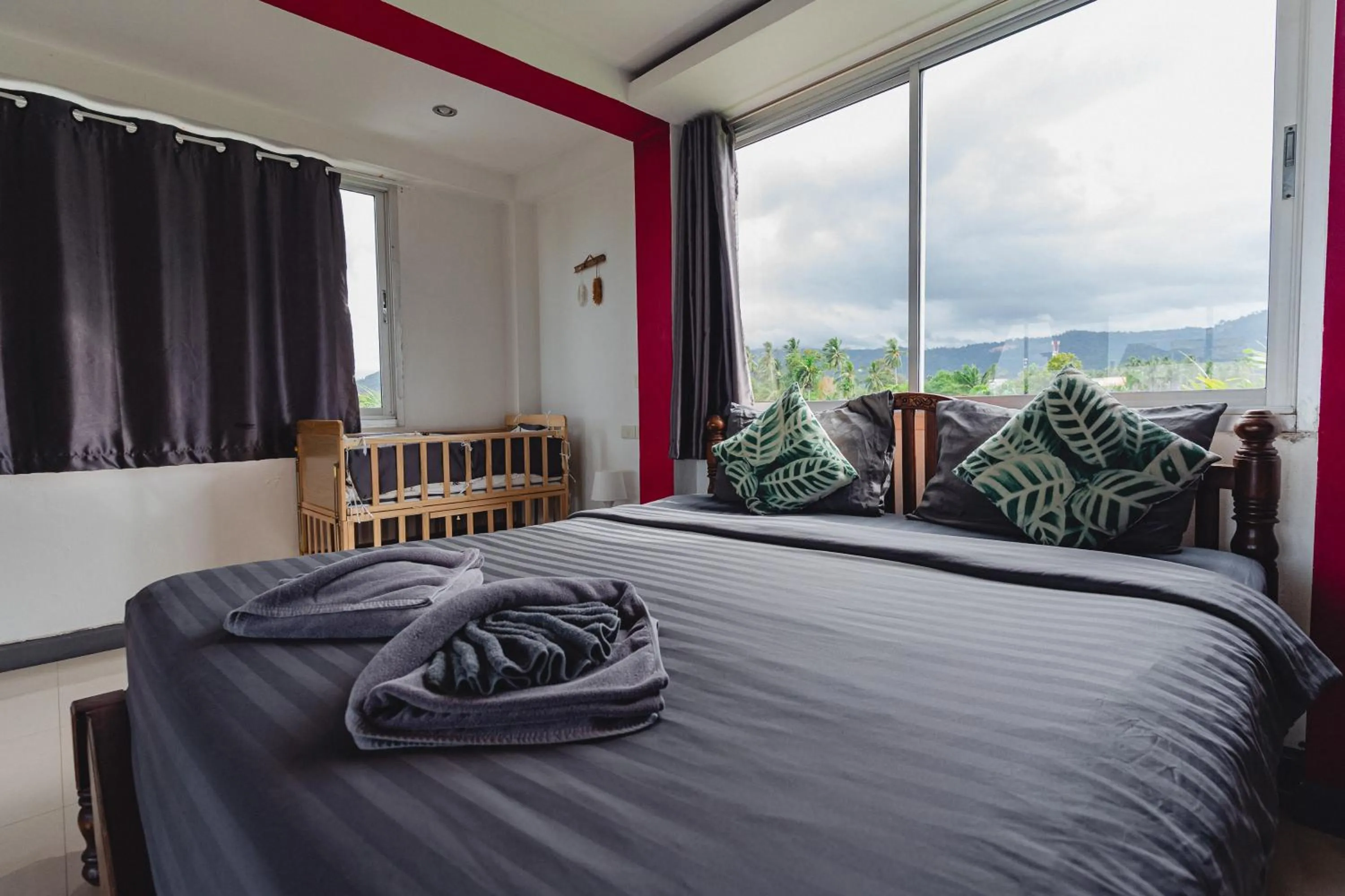 Bed in Lemon House apartment