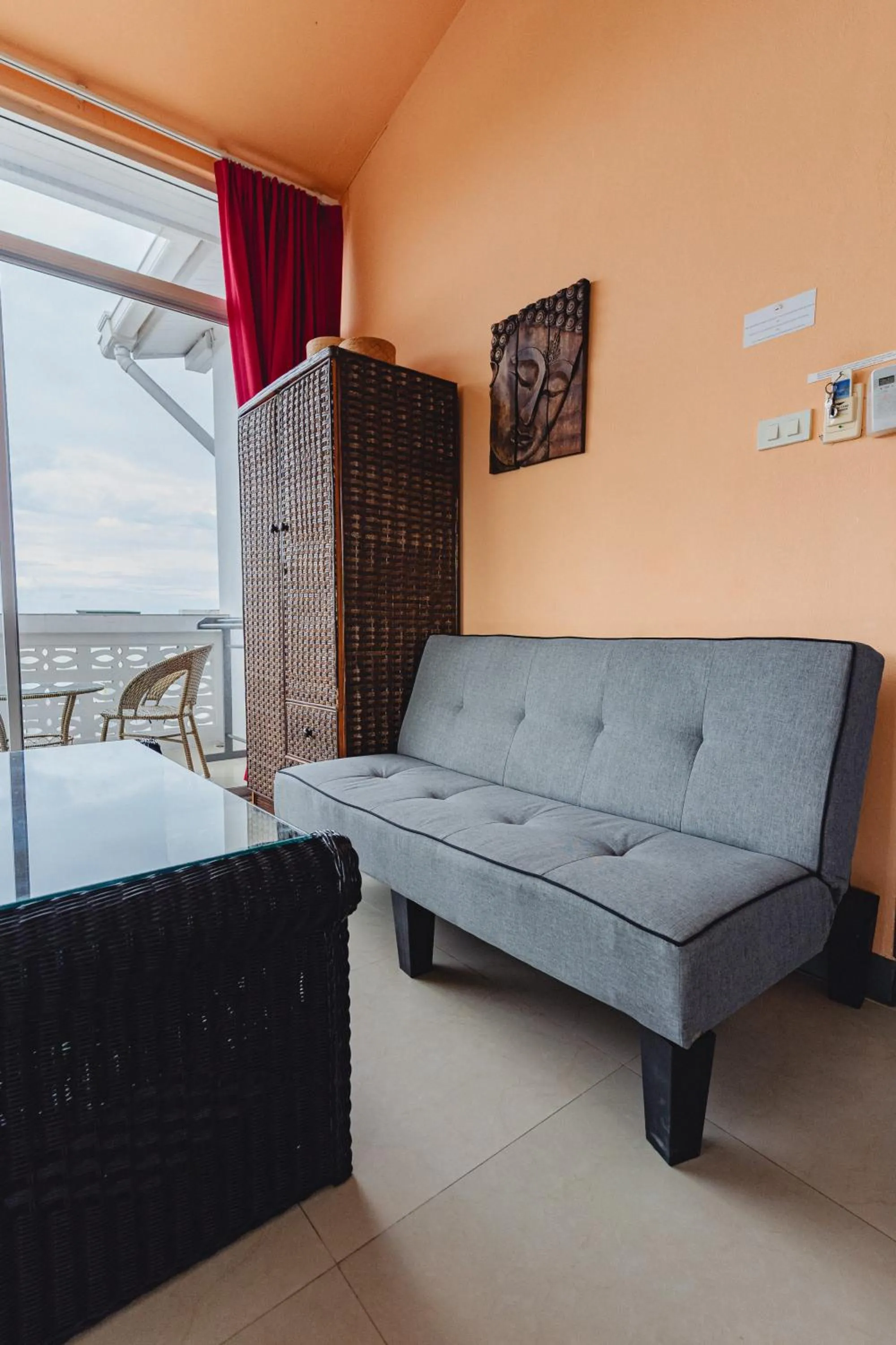 Living room in Lemon House apartment