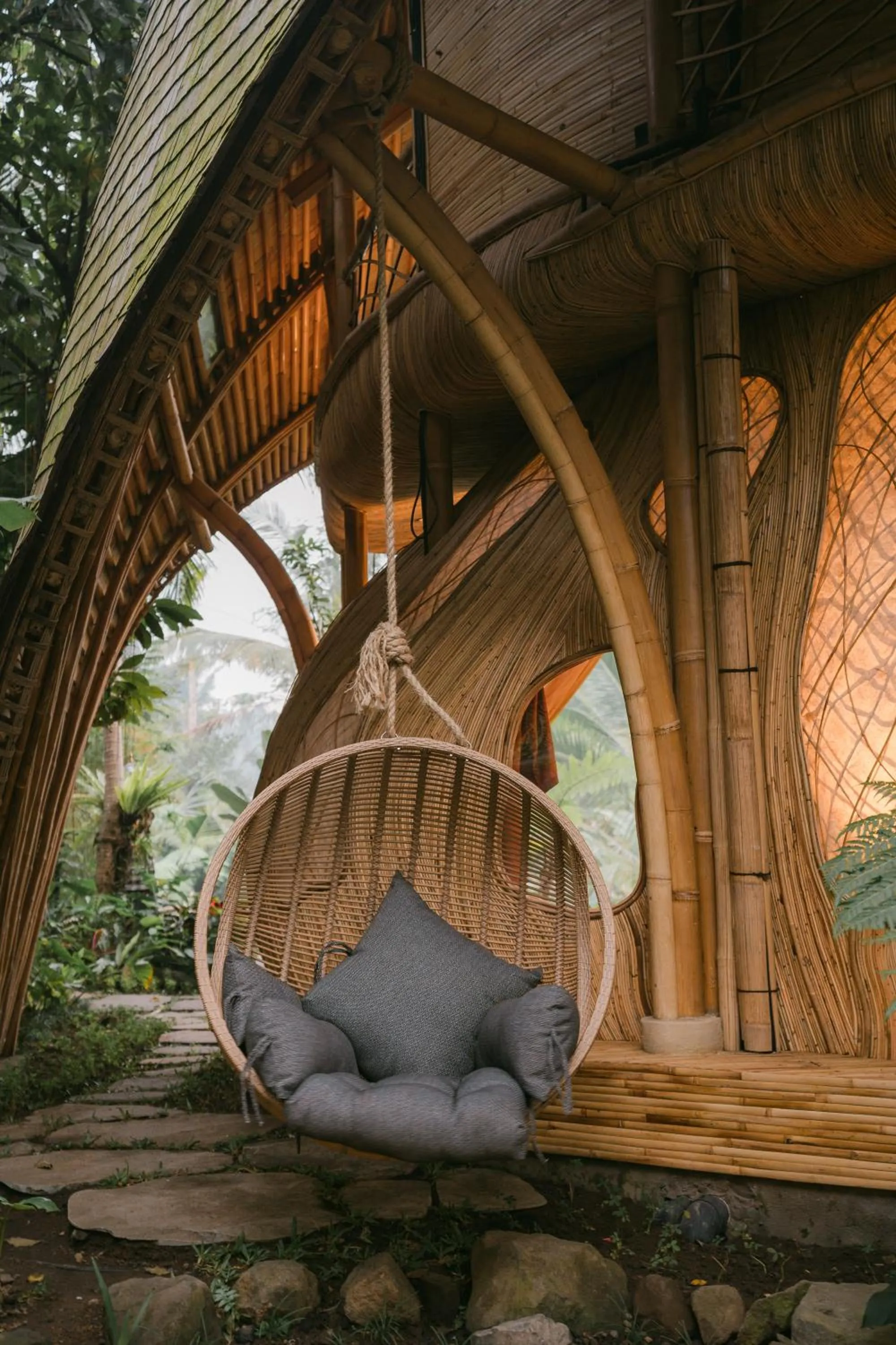 Day in Hideout Eco Bamboo House Bali