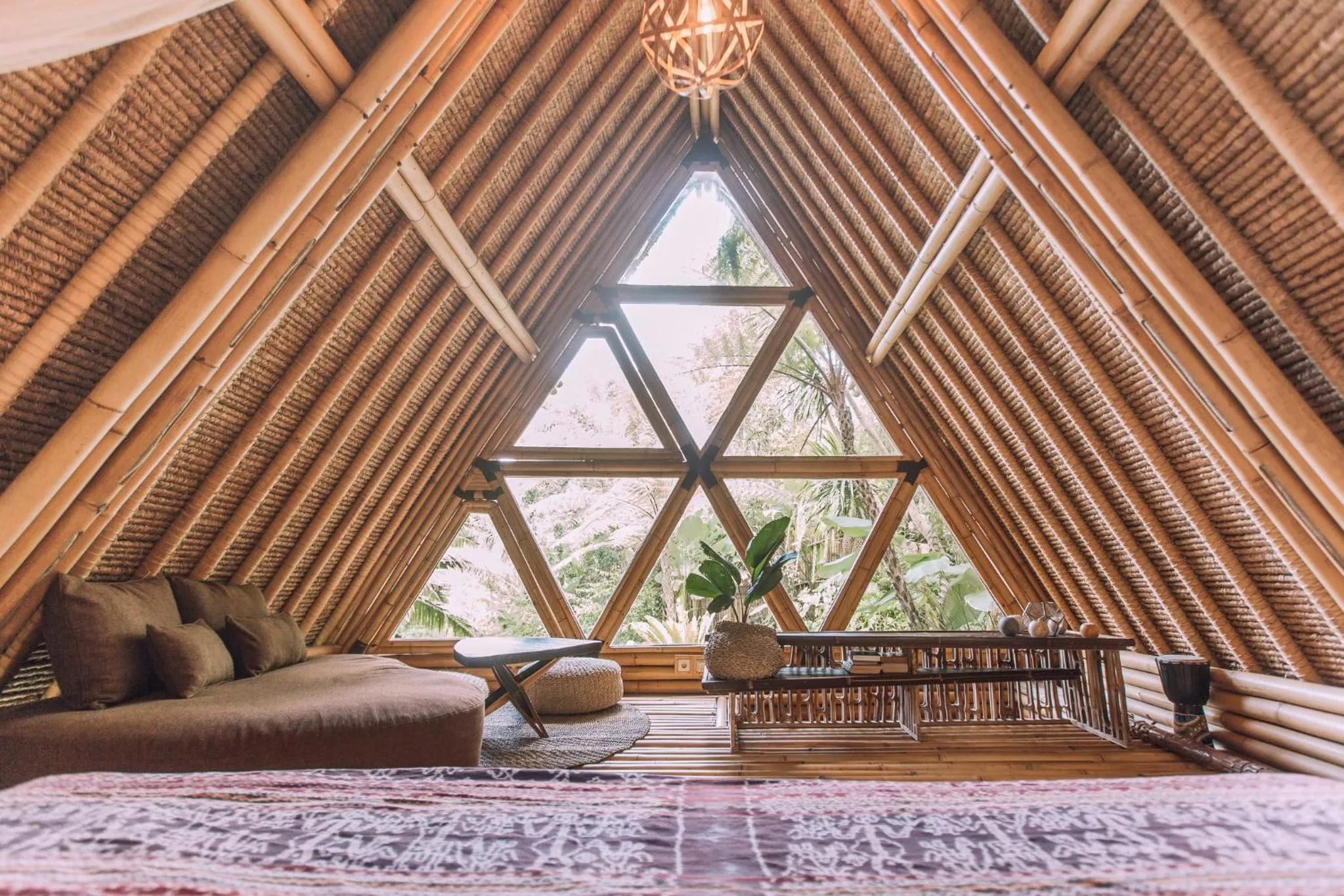 Bedroom in Hideout Eco Bamboo House Bali