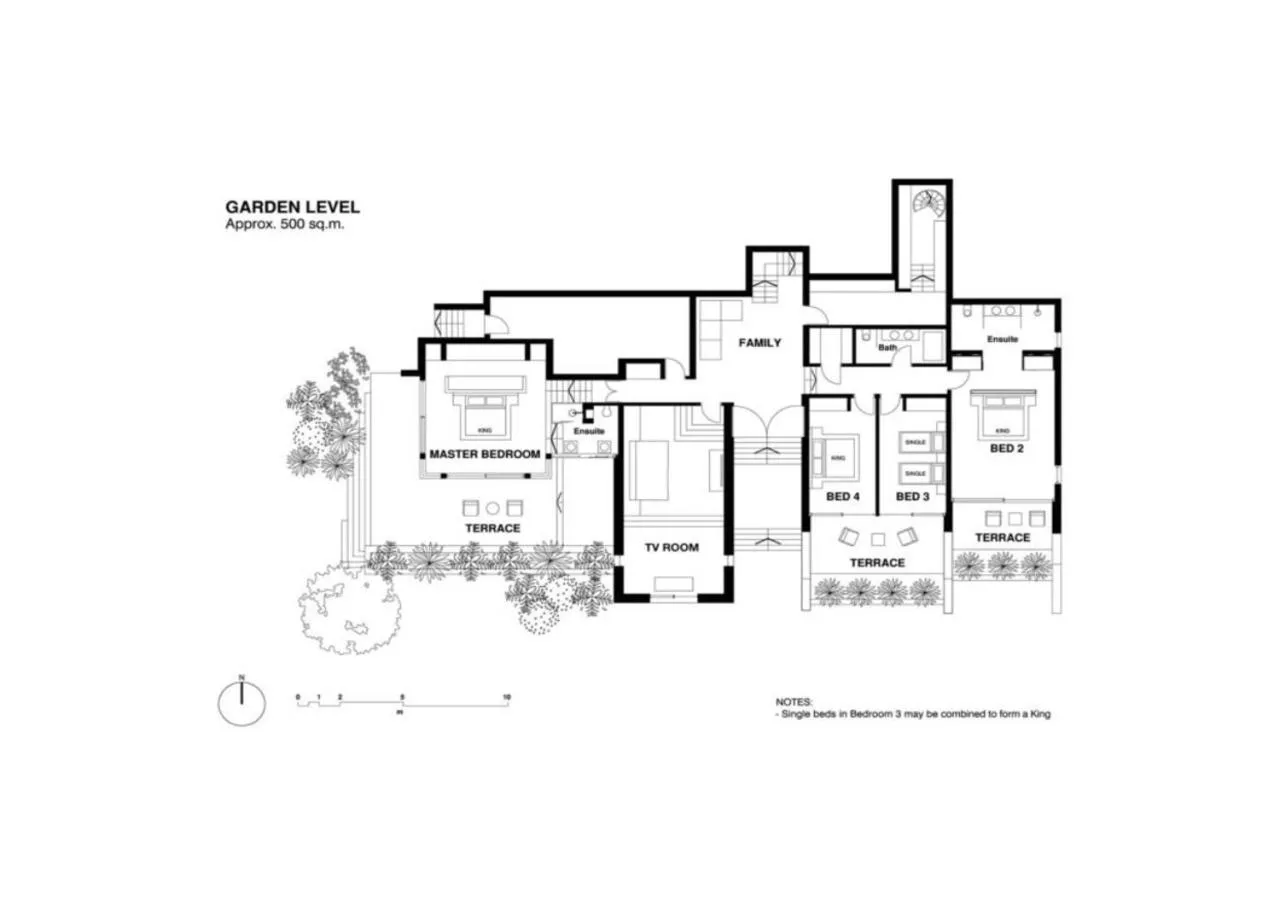 Floor plan in Villa Hale Malia