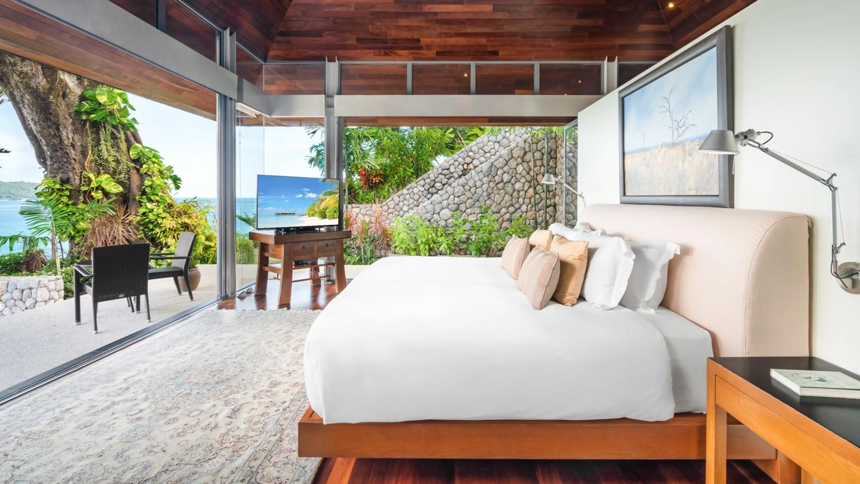 Bed in Villa Rom Trai