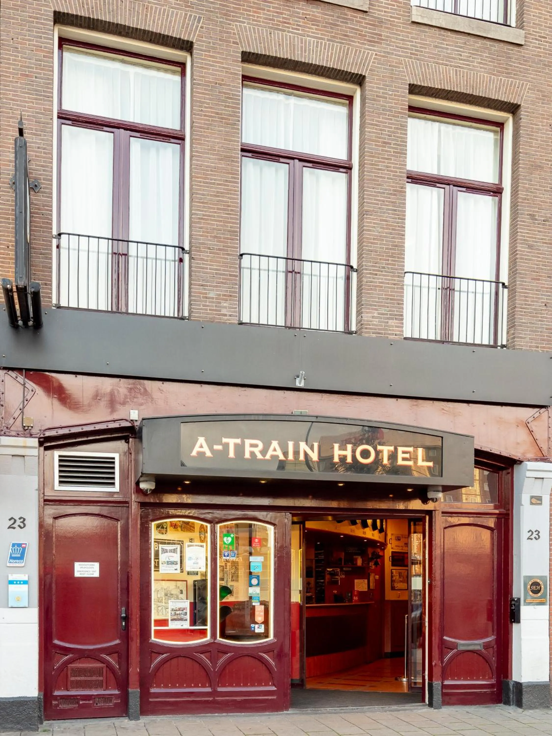 Facade/entrance in A-Train Hotel