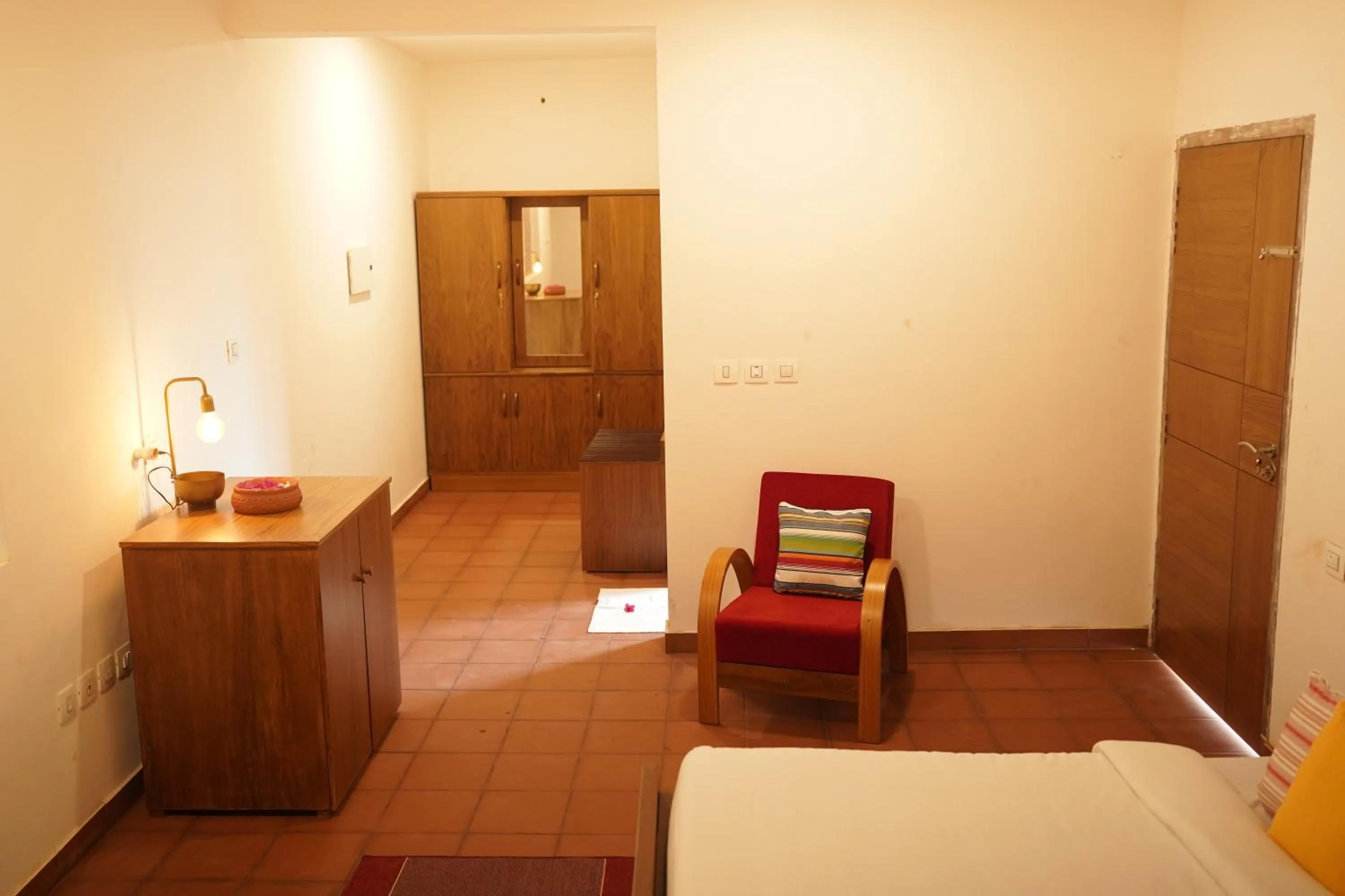 Bedroom, Bed in Vaidekam Resorts & Wellness, Kannur