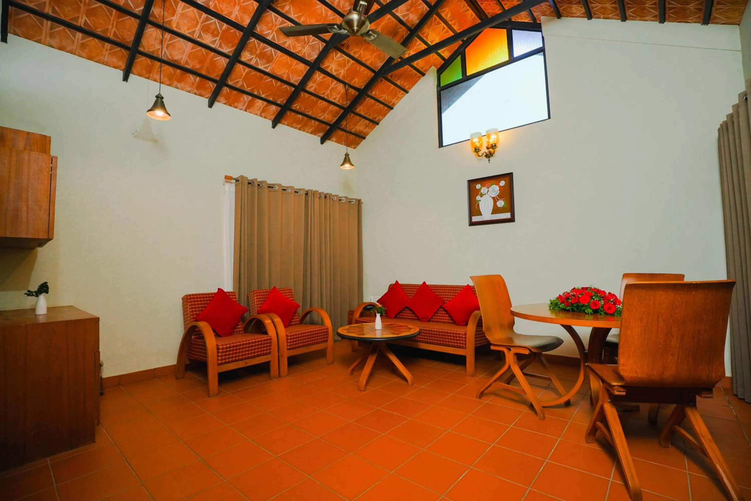 Living room in Vaidekam Resorts & Wellness, Kannur